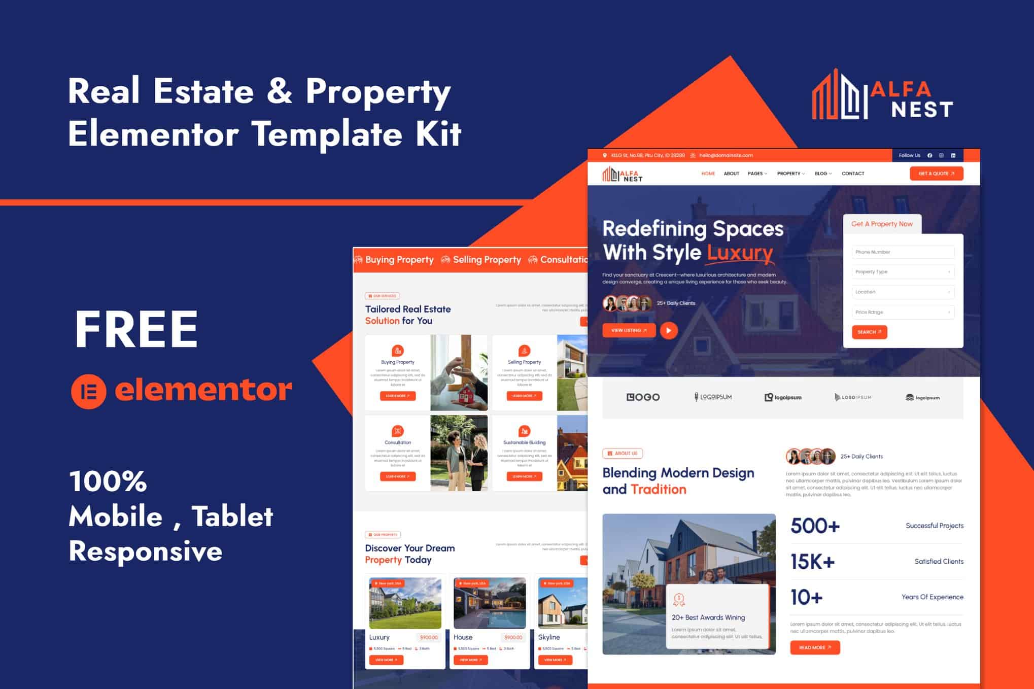 Alfanest – Real Estate & Property Elementor Template Kit
