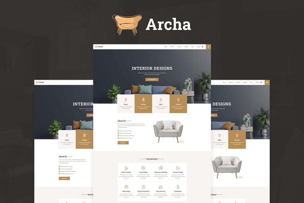 Archa - Interior Design & Architecture Elementor Template Kit