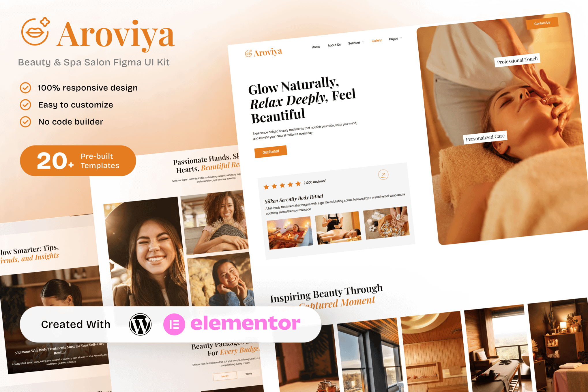Aroviya – Beauty & Spa Salon Elementor Template Kit