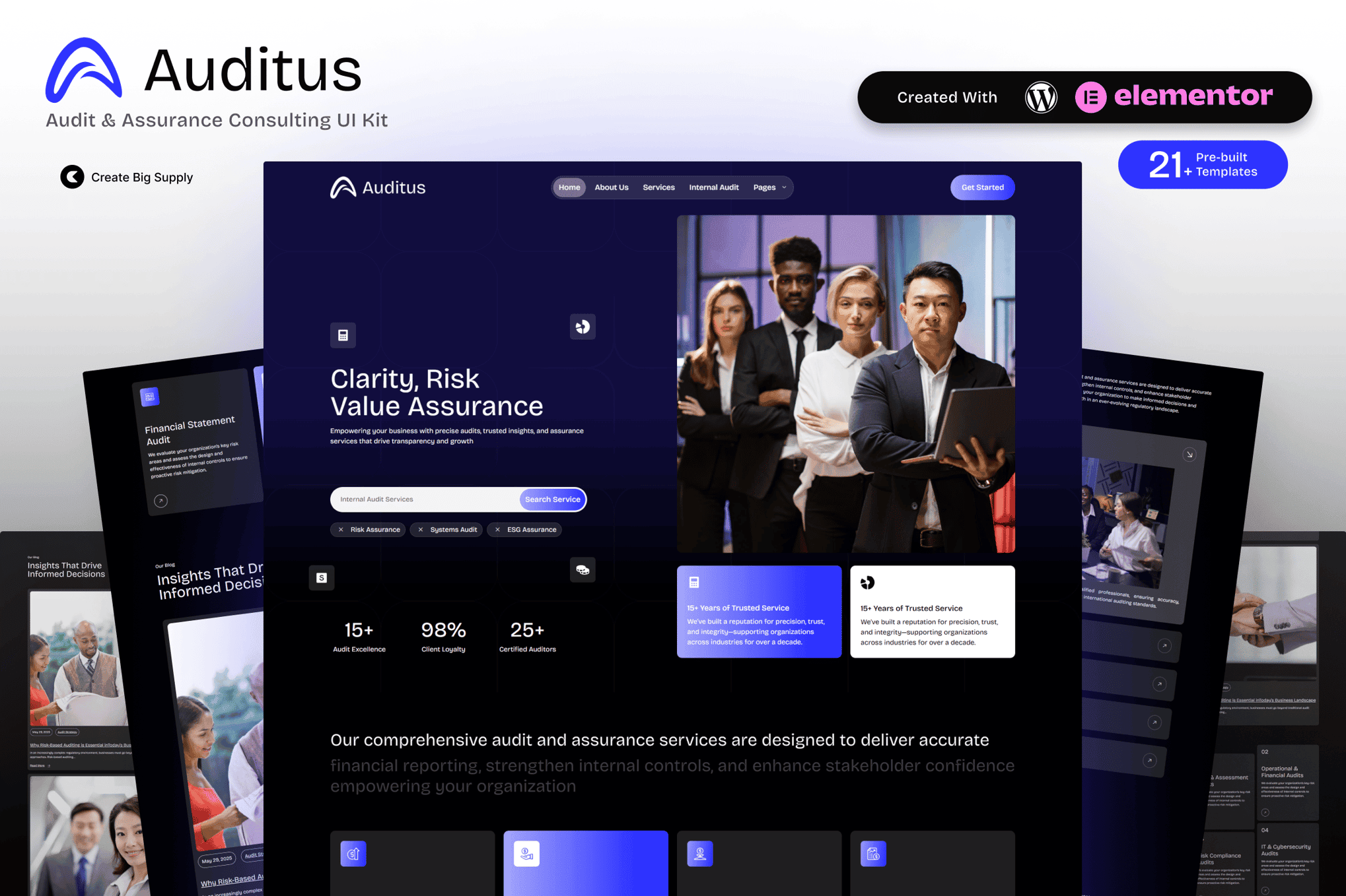 Auditus – Audit & Assurance Consulting Elementor Template Kit