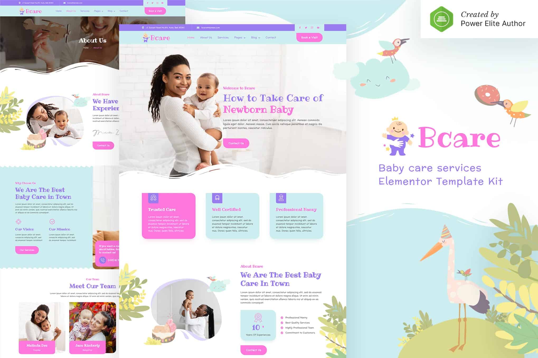 Bcare - Baby Care Services Elementor Template Kit