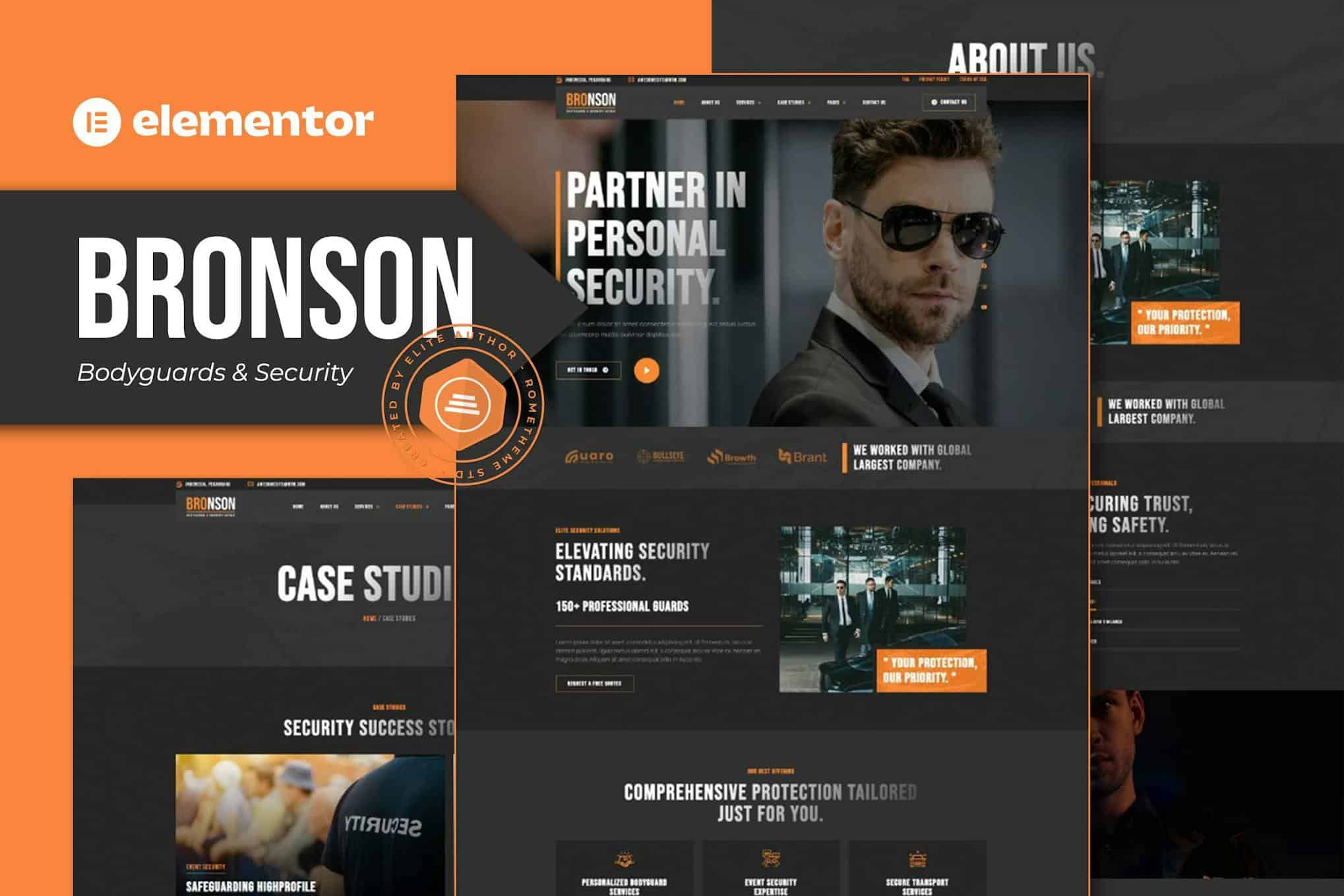 Bronson - Bodyguards & Security Agency Elementor Template Kit