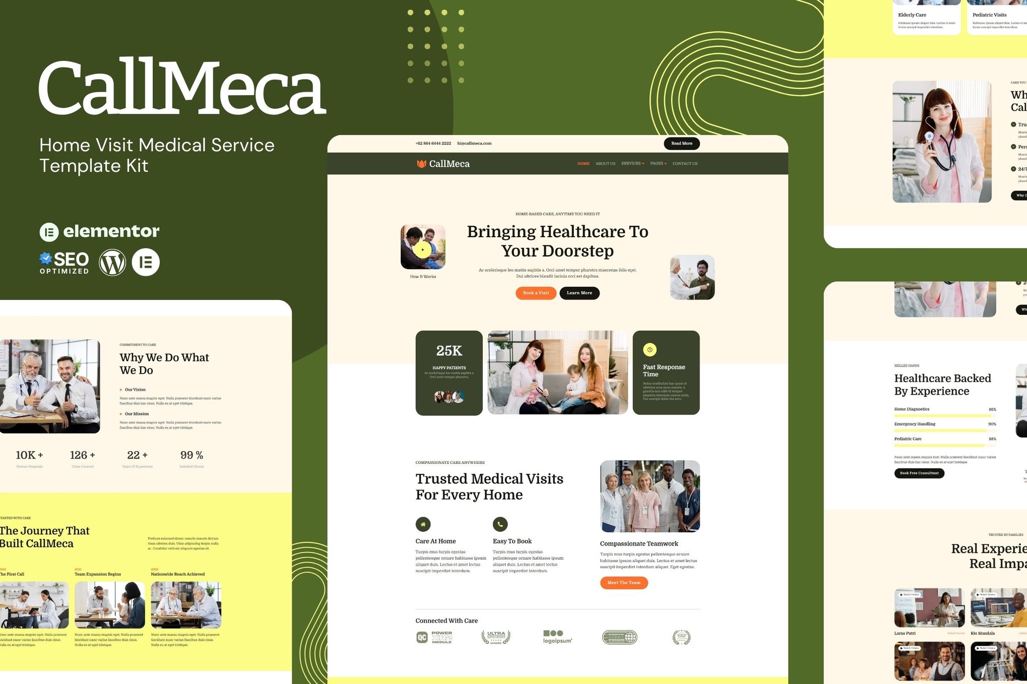 CallMeca – Home Visit Medical Service Elementor Template Kit