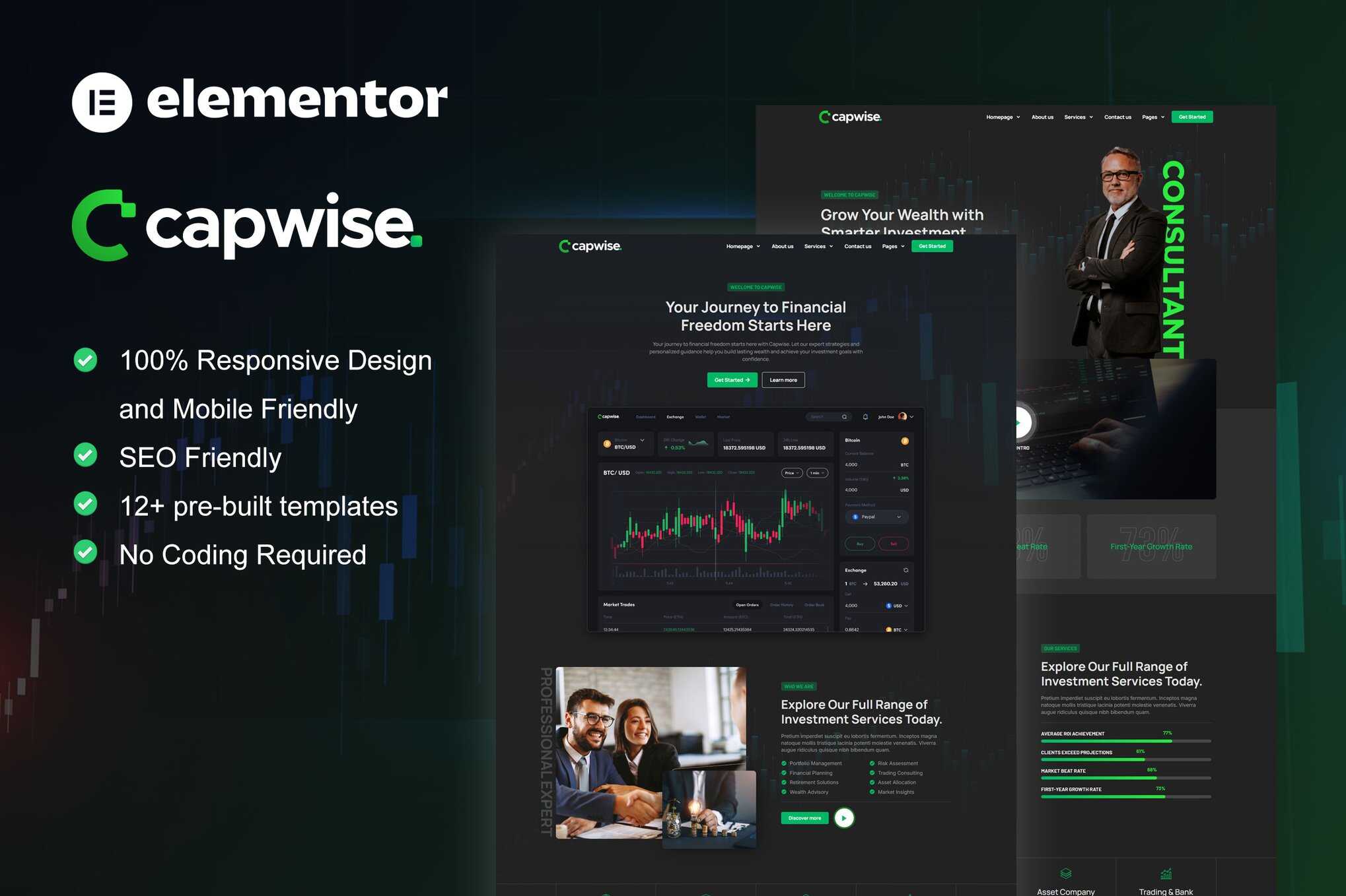 CapWise – Trading & Investment Elementor Pro Template Kit