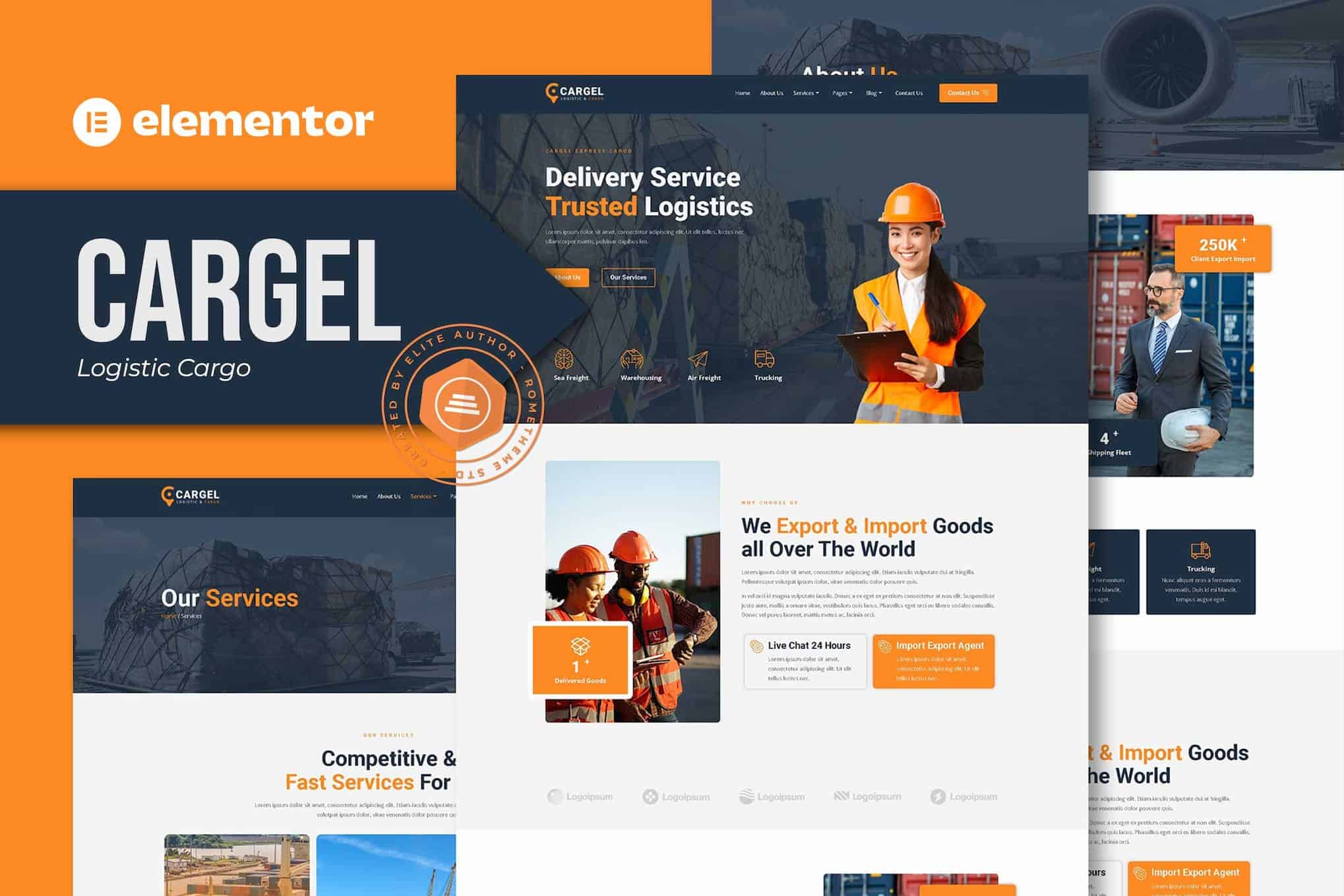 Cargel - Logistic Cargo Elementor Template Kit