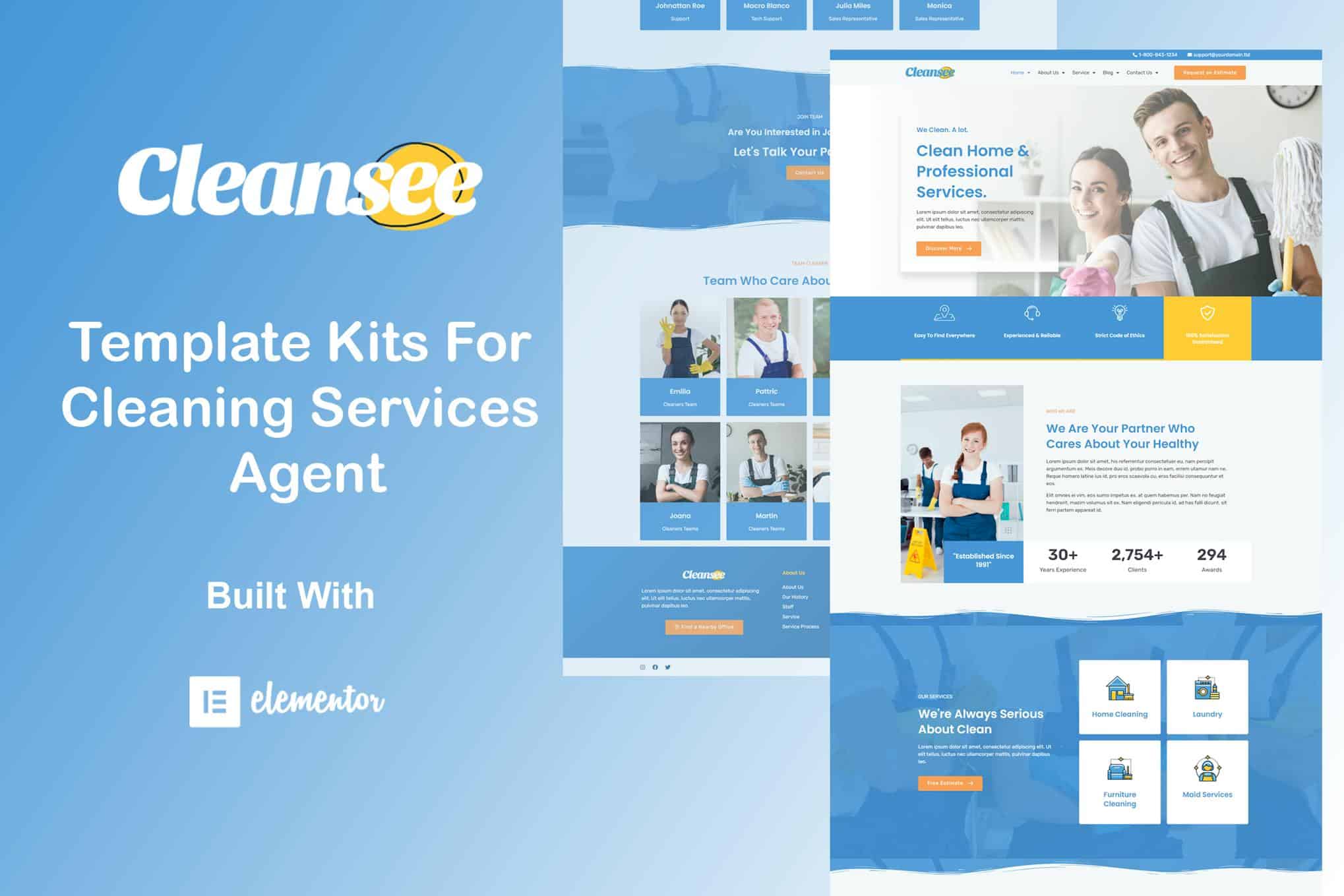 Cleansee - Cleaning Service Elementor Template Kit