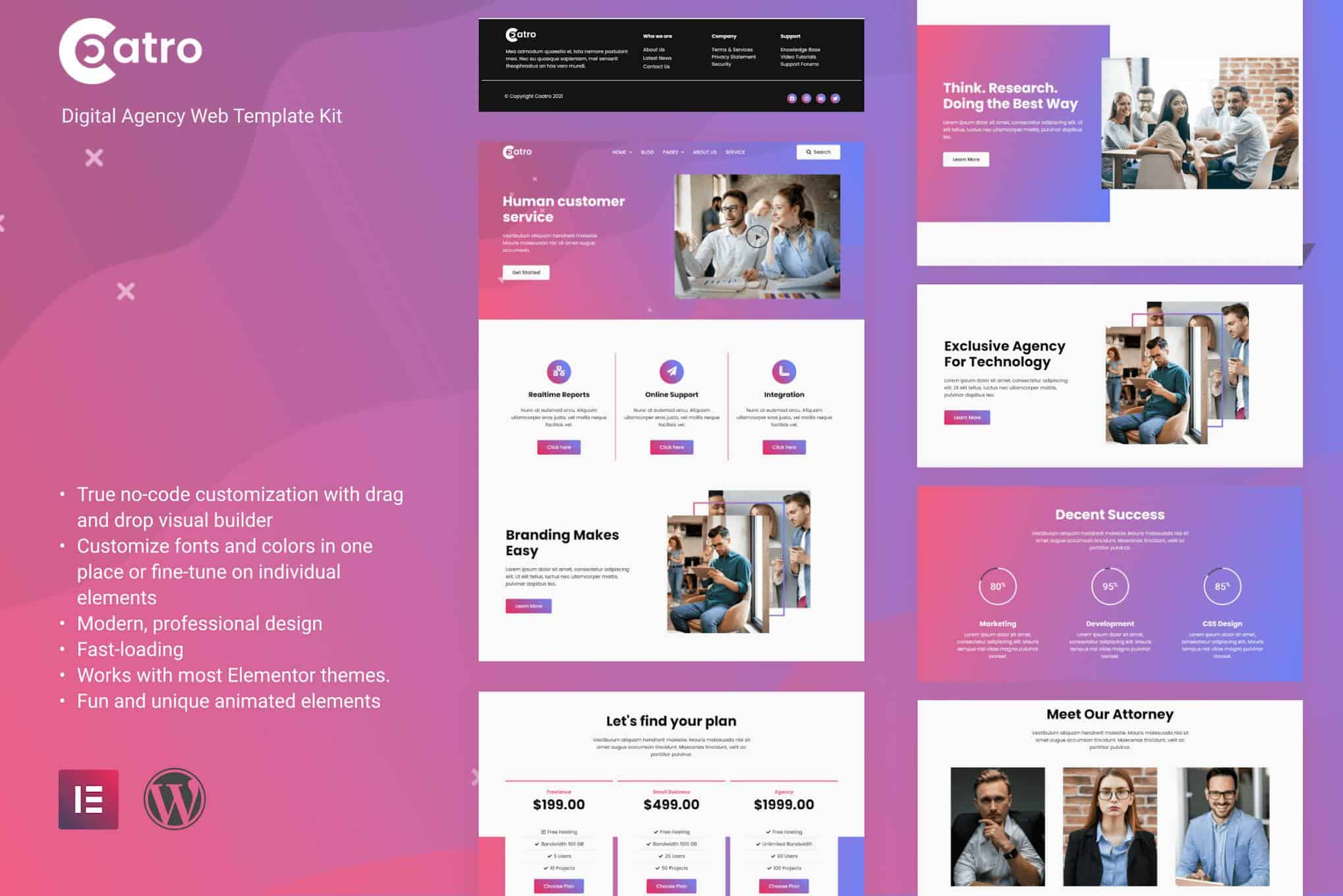Coatro - Digital Agency Elementor Template Kit