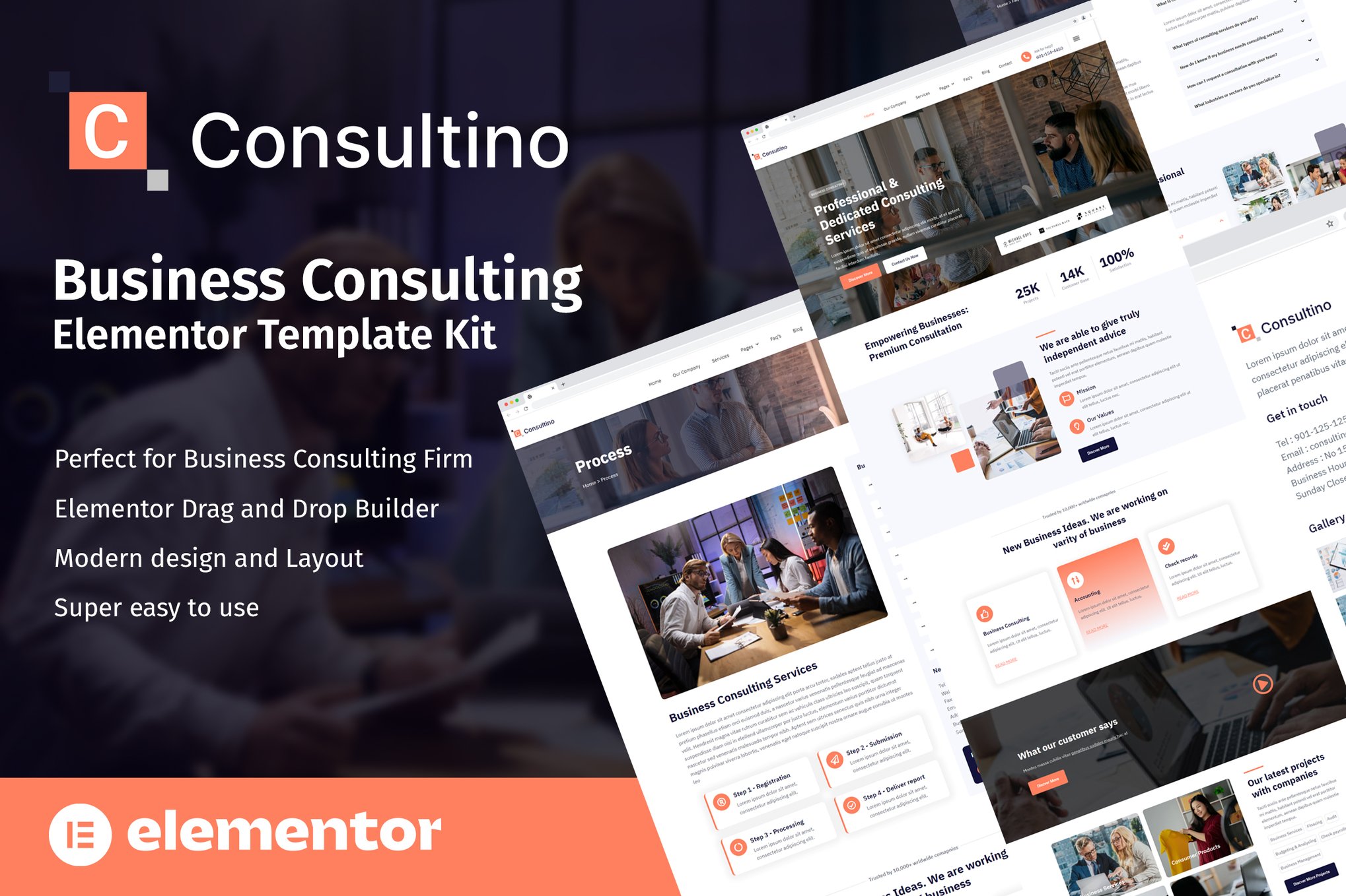 Consultino – Business Consulting Elementor Template Kit