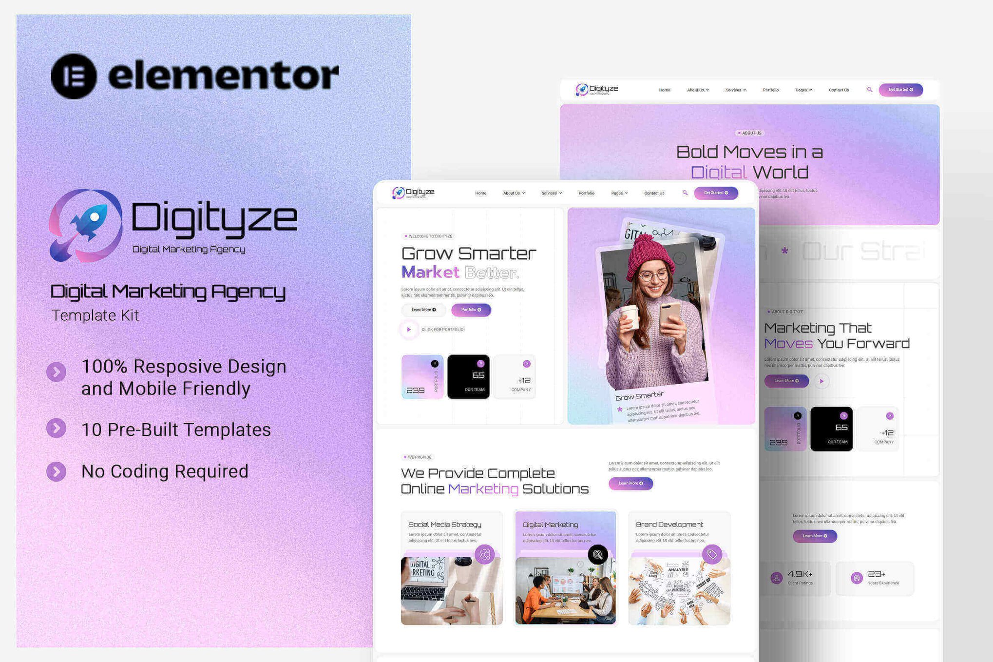 Digityze – Digital Marketing Agency Elementor Template Kit