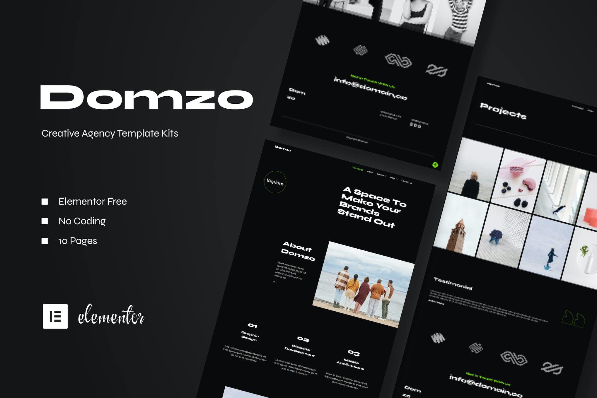 Domzo - Creative Agency Elementor Template Kit