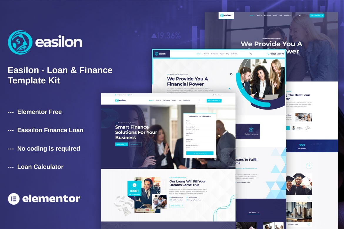 Easilon – Loan & Finance Template Kit
