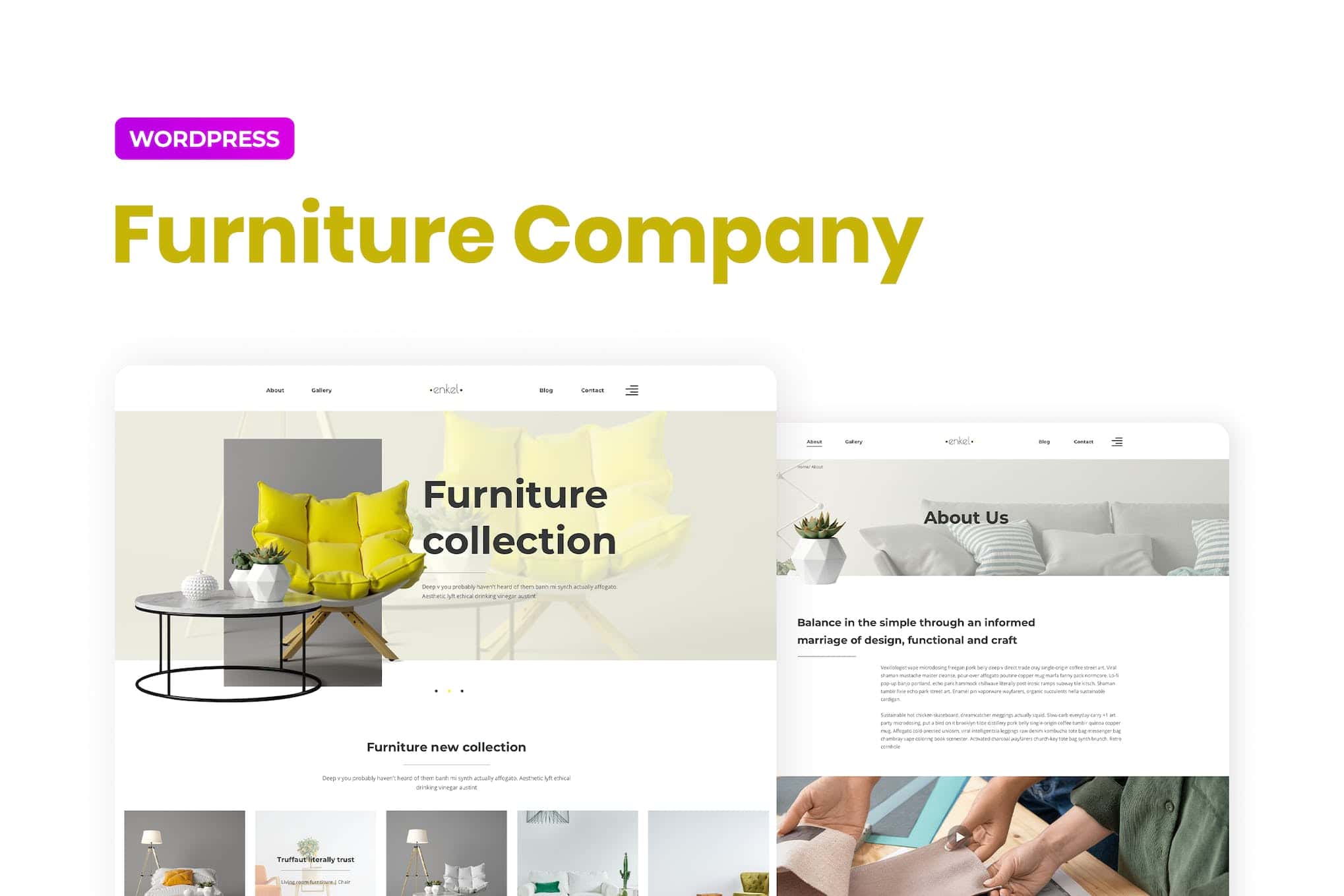 Enkel - Furniture Company Template Kit