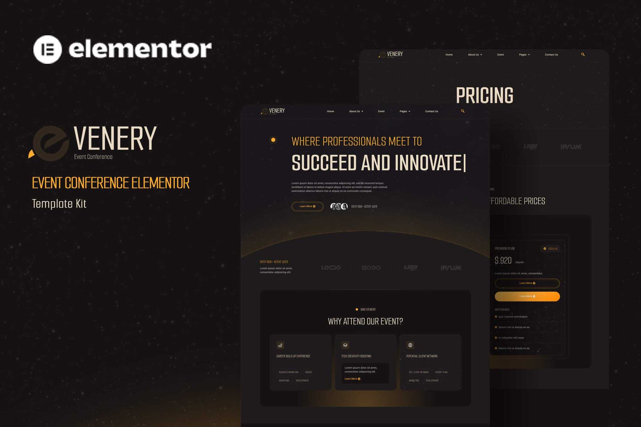 Evenery – Event Conference Elementor Template Kit