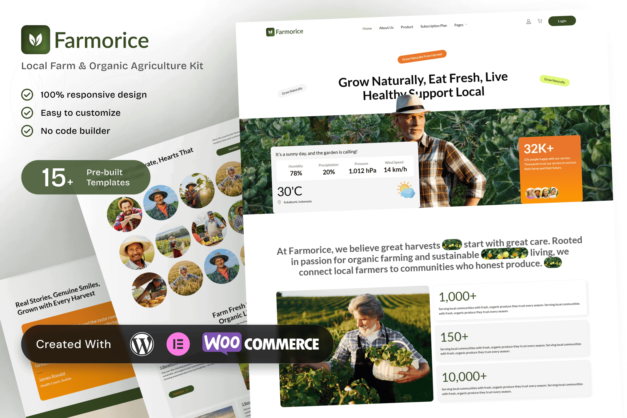 Farmorice – Local Farm & Organic Agriculture Elementor Template Kit