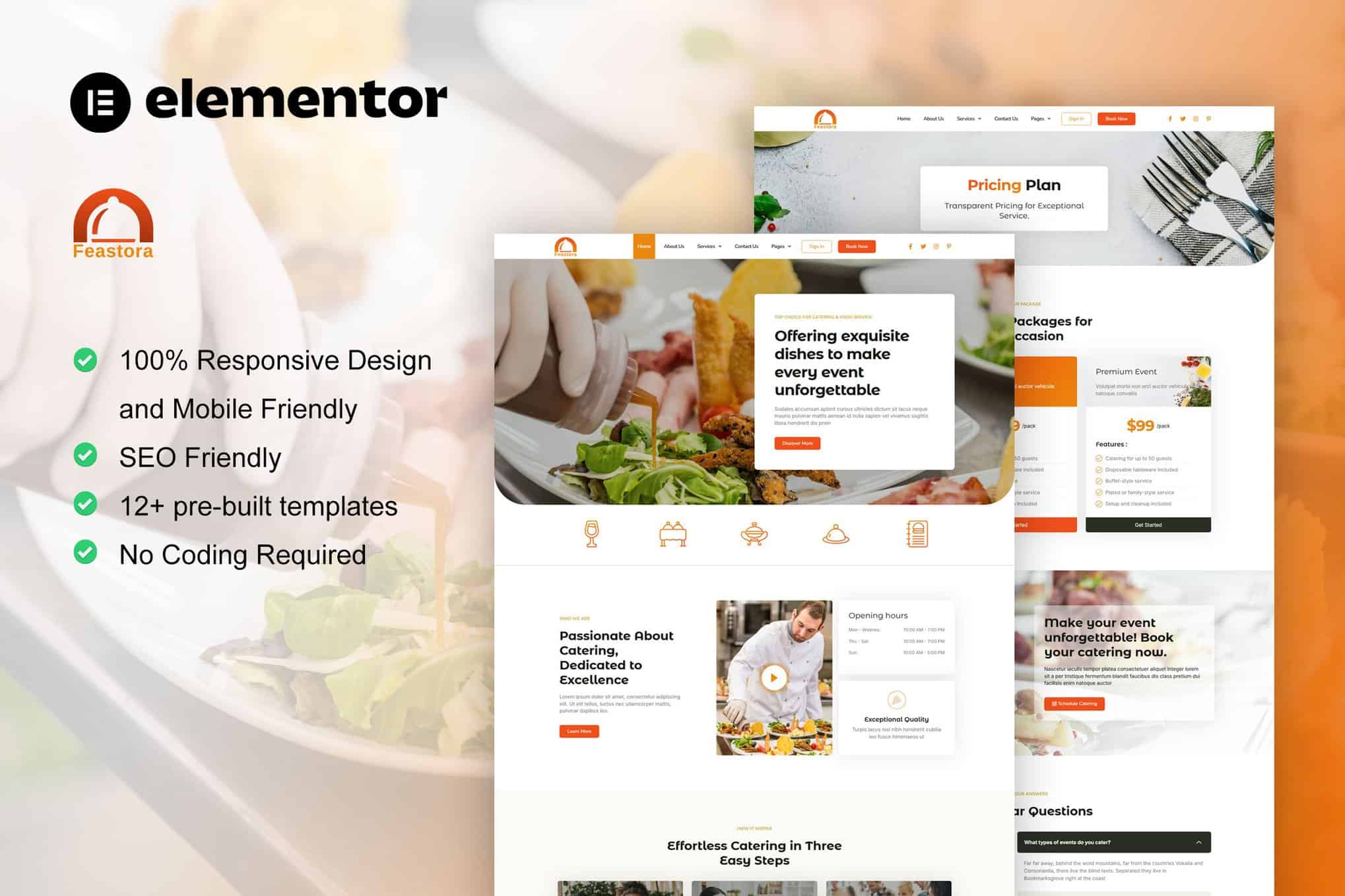 Feastora - Restaurant & Catering Service Elementor Template Kit