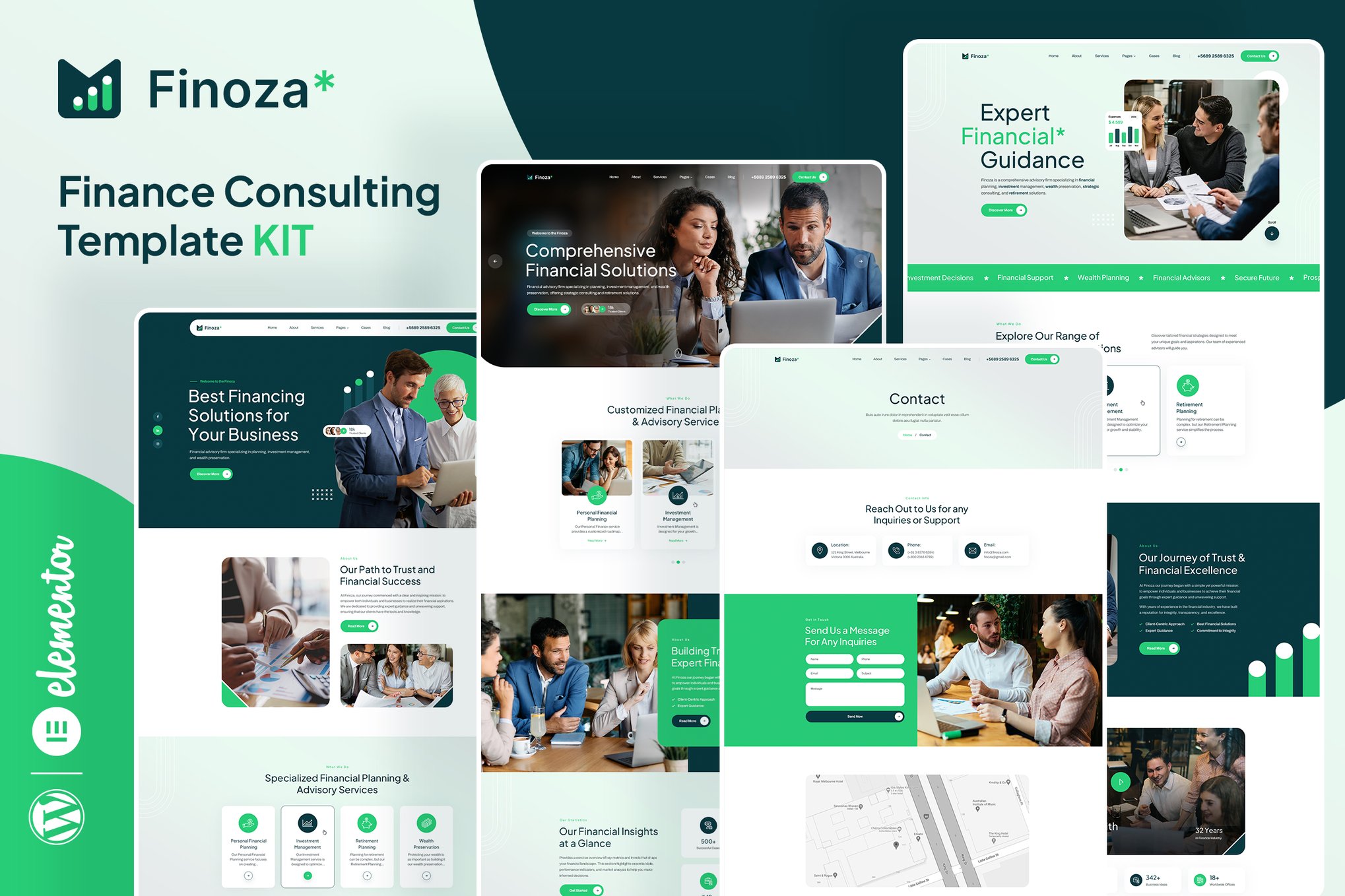 Finoza – Finance Consulting Elementor Template Kit