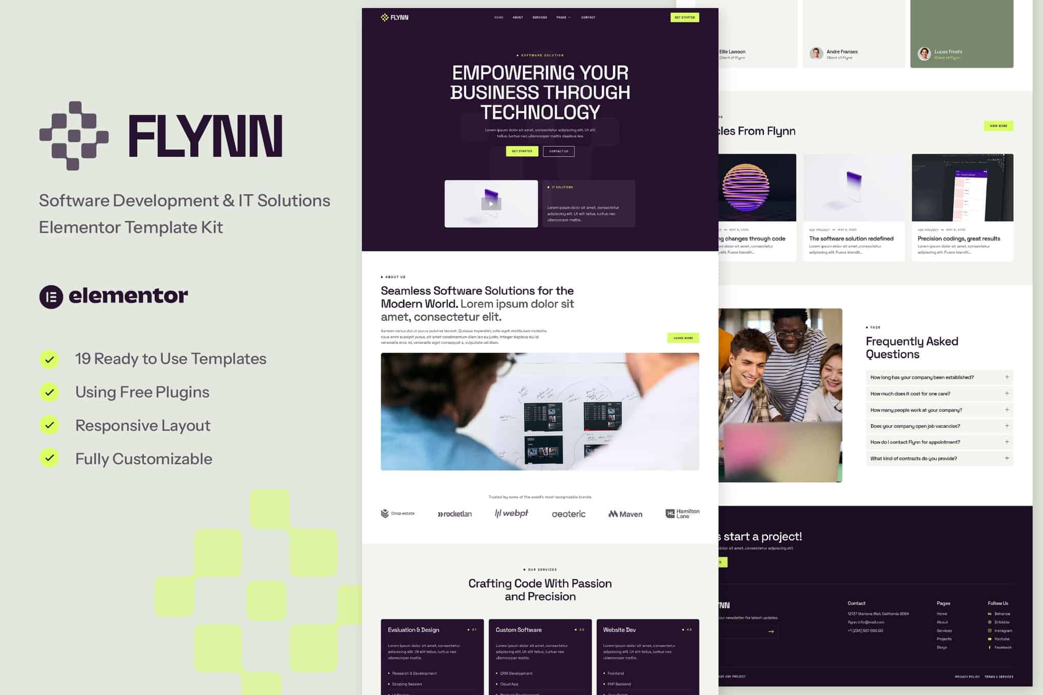 Flynn – Software Development & IT Solutions Elementor Template Kit