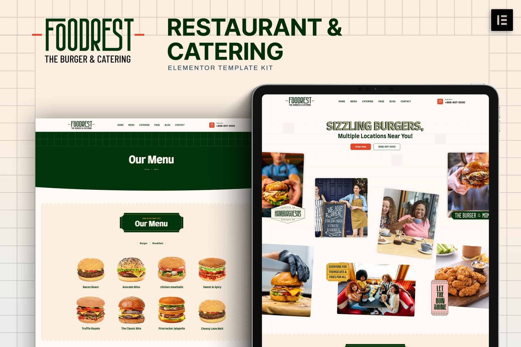 Foodrest – Restaurant & Catering Elementor Template Kit