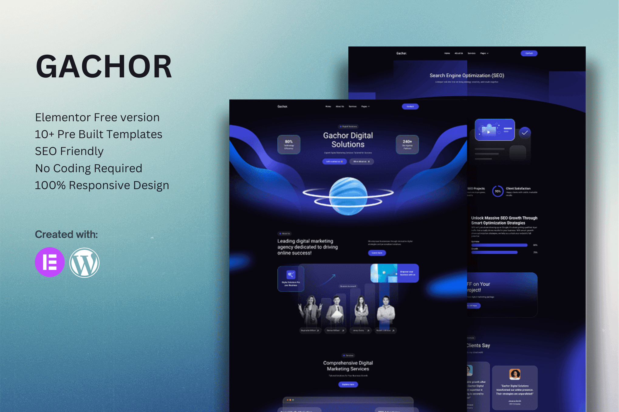 Gachor – Digital Marketing Agency Elementor Template Kit