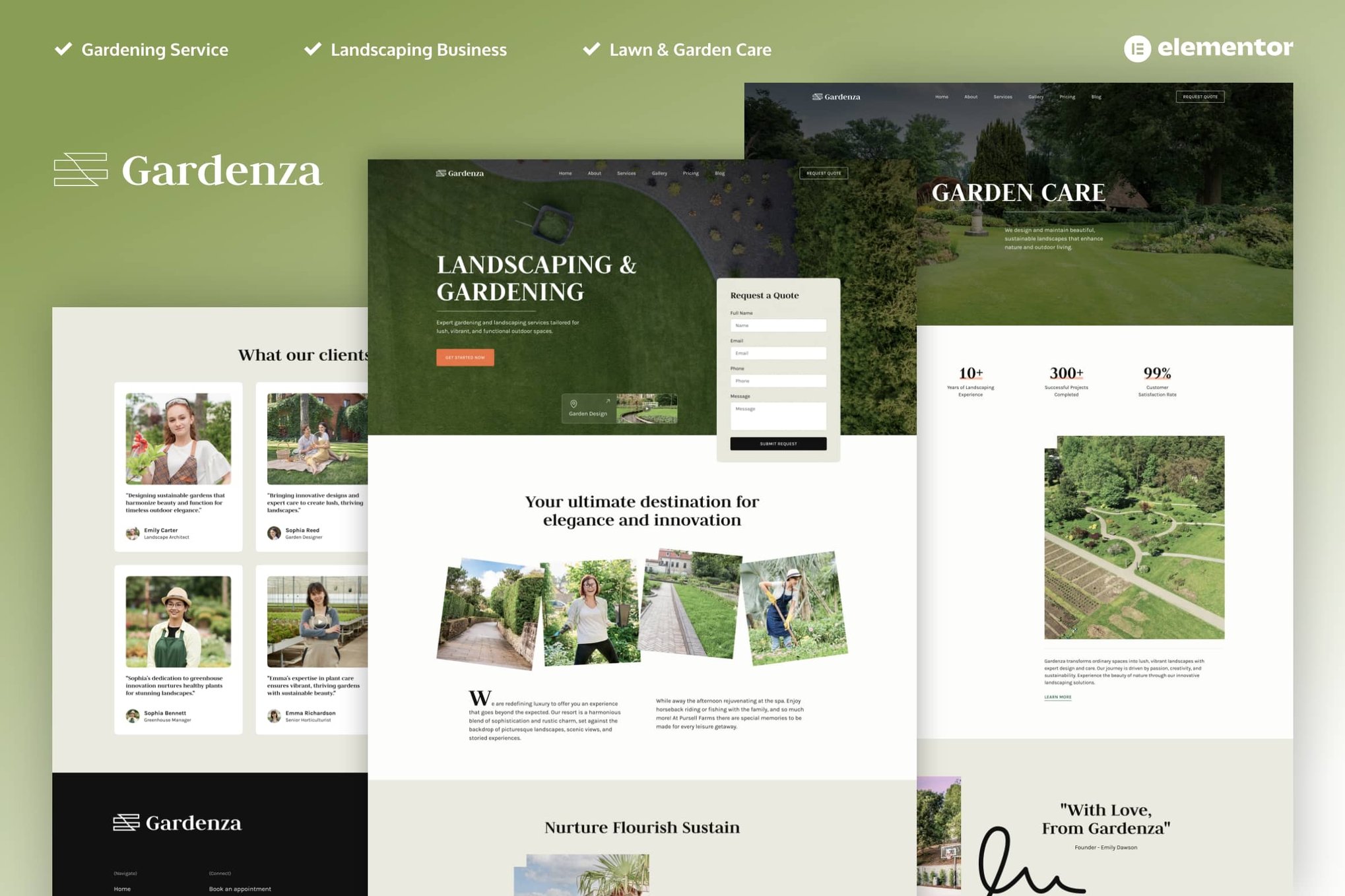 Gardenza – Gardening & Landscaping Elementor Pro Template Kit