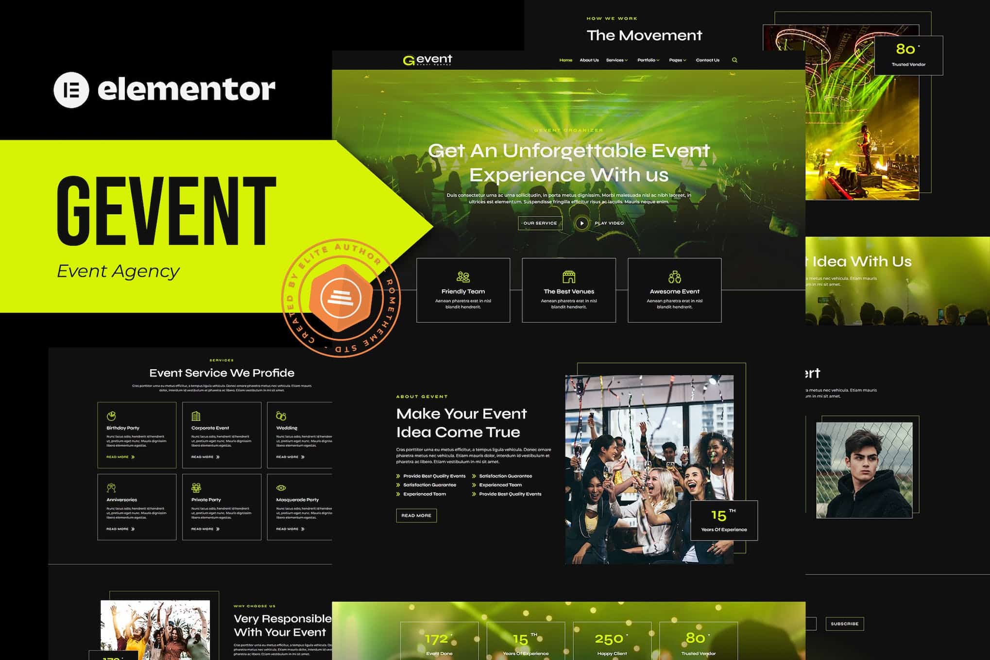 Gevent - Event Agency Elementor Template Kit