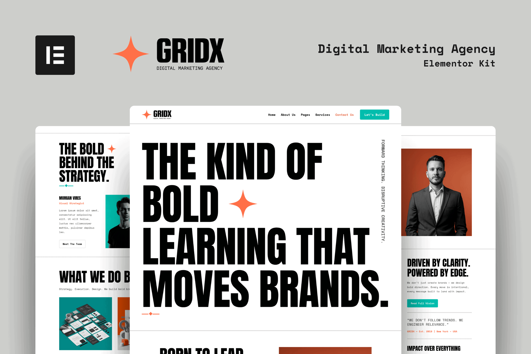 GridX – Digital Marketing Agency Elementor Template Kit