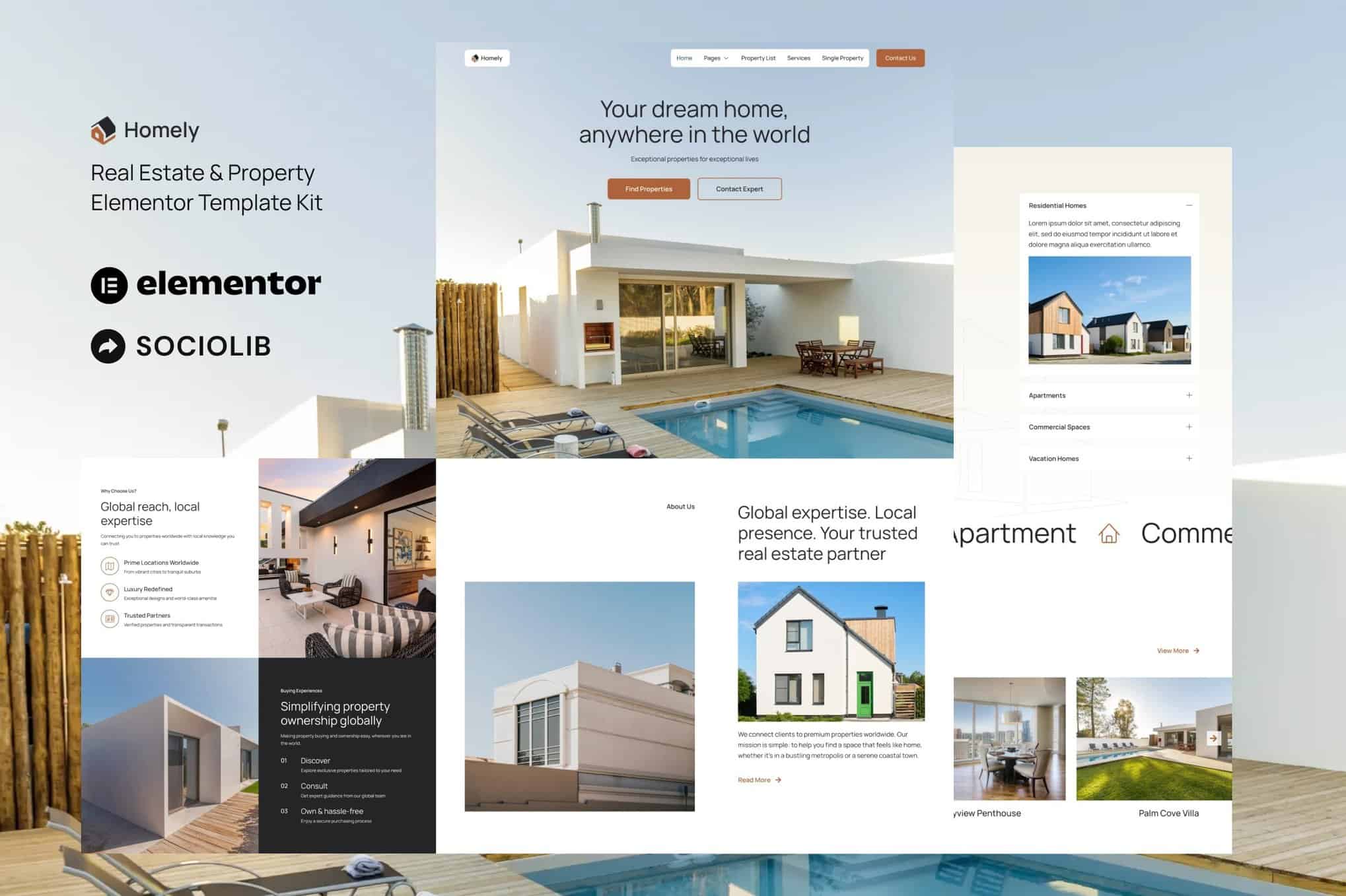 Homely – Real Estate & Property Listing Elementor Template Kit