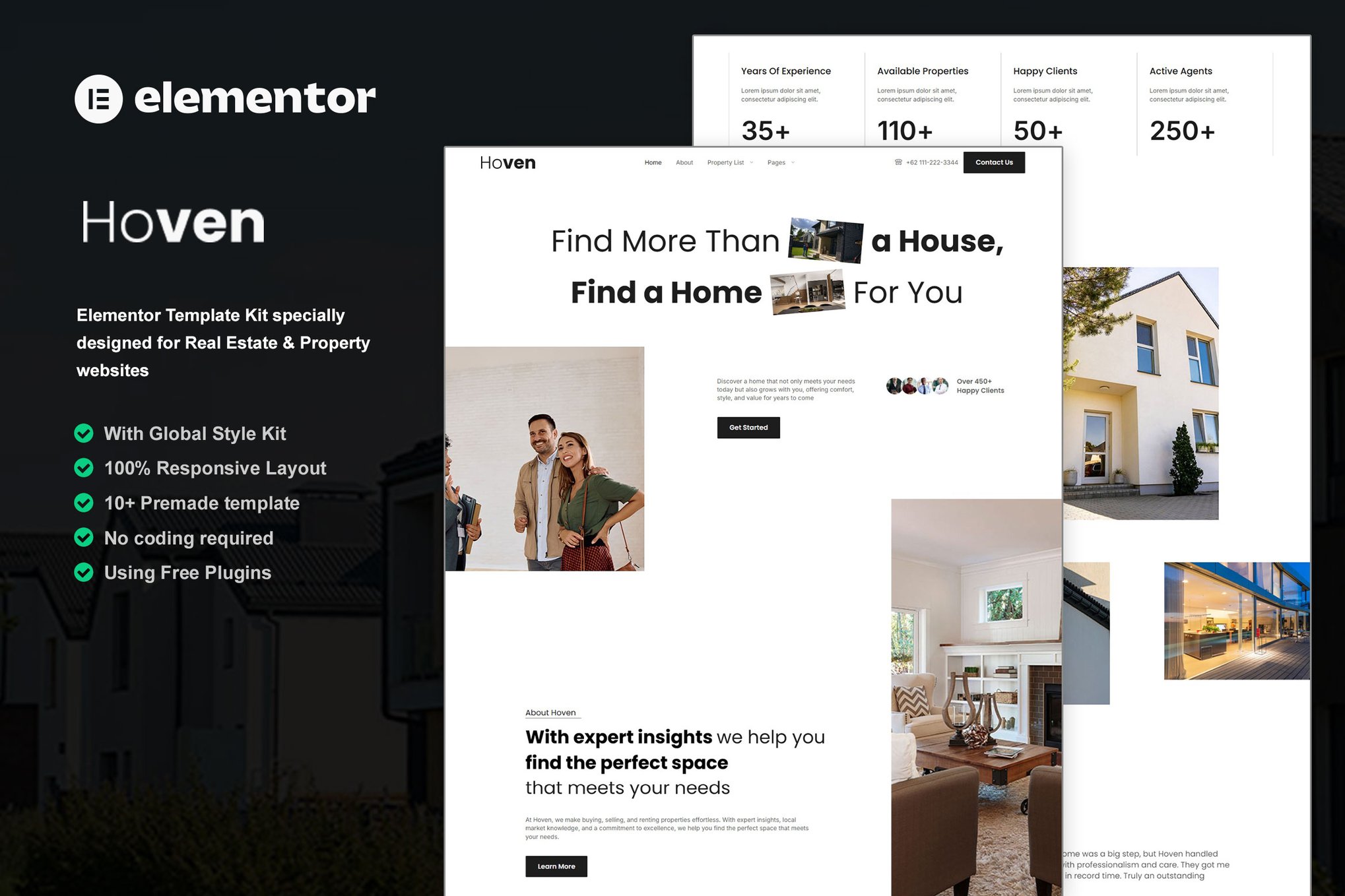 Hoven – Real Estate & Property Elementor Template Kit