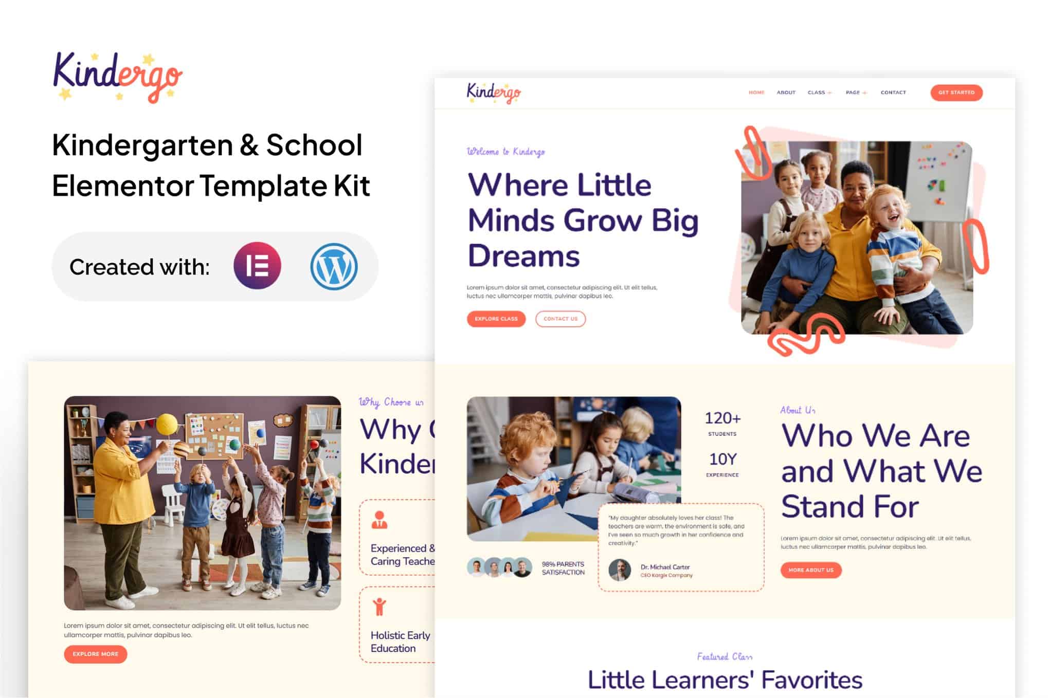 Kindergo – Kindergarten & School Elementor Template Kit