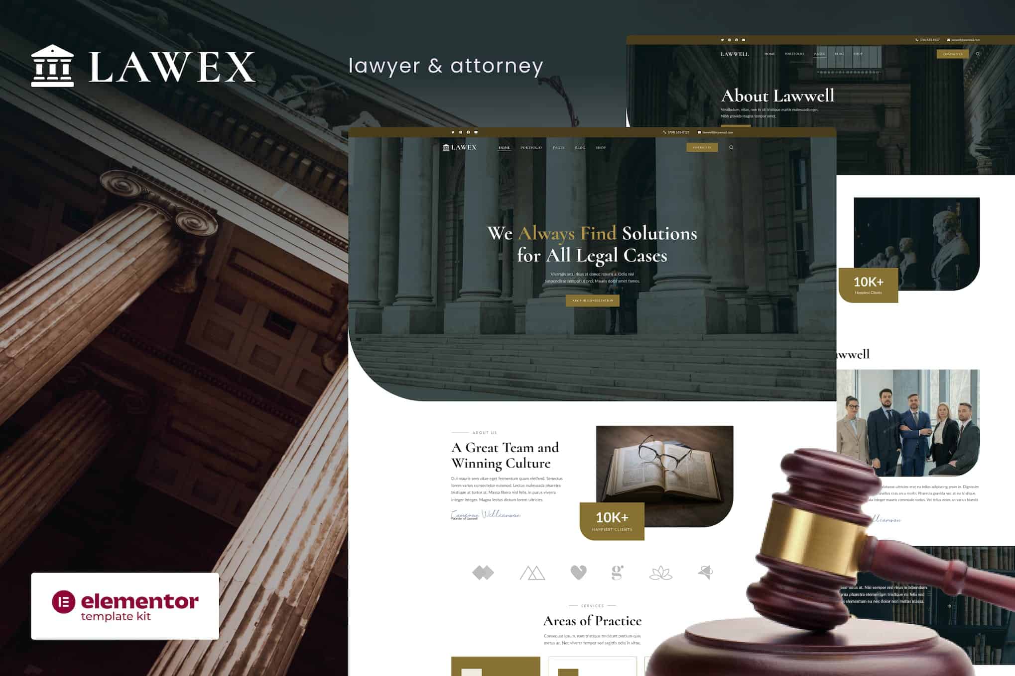 Lawex - Lawyer & Attorney Elementor Template Kit