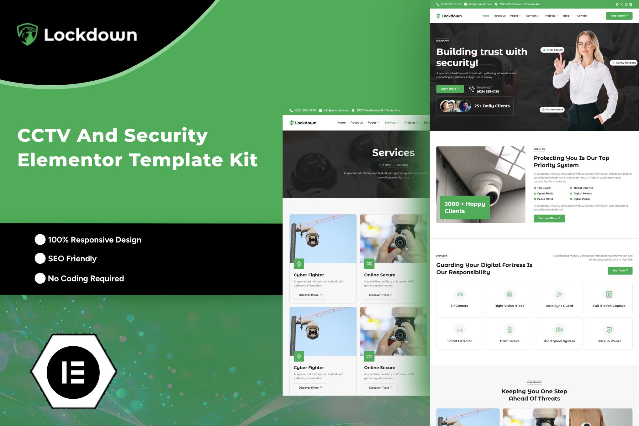 Lockdown – CCTV & Security Elementor Template Kit