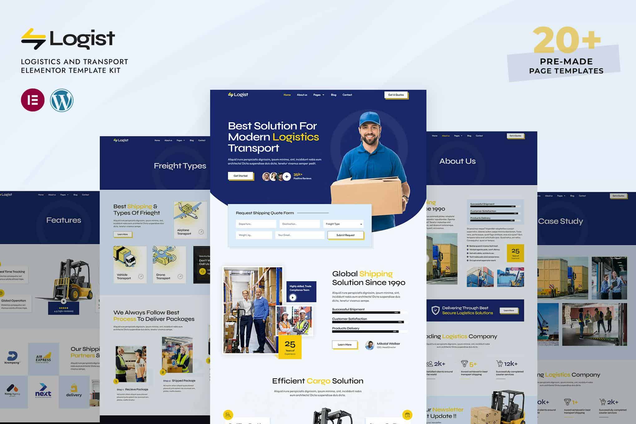 Logist - Logistics And Transport Elementor Pro Template Kit
