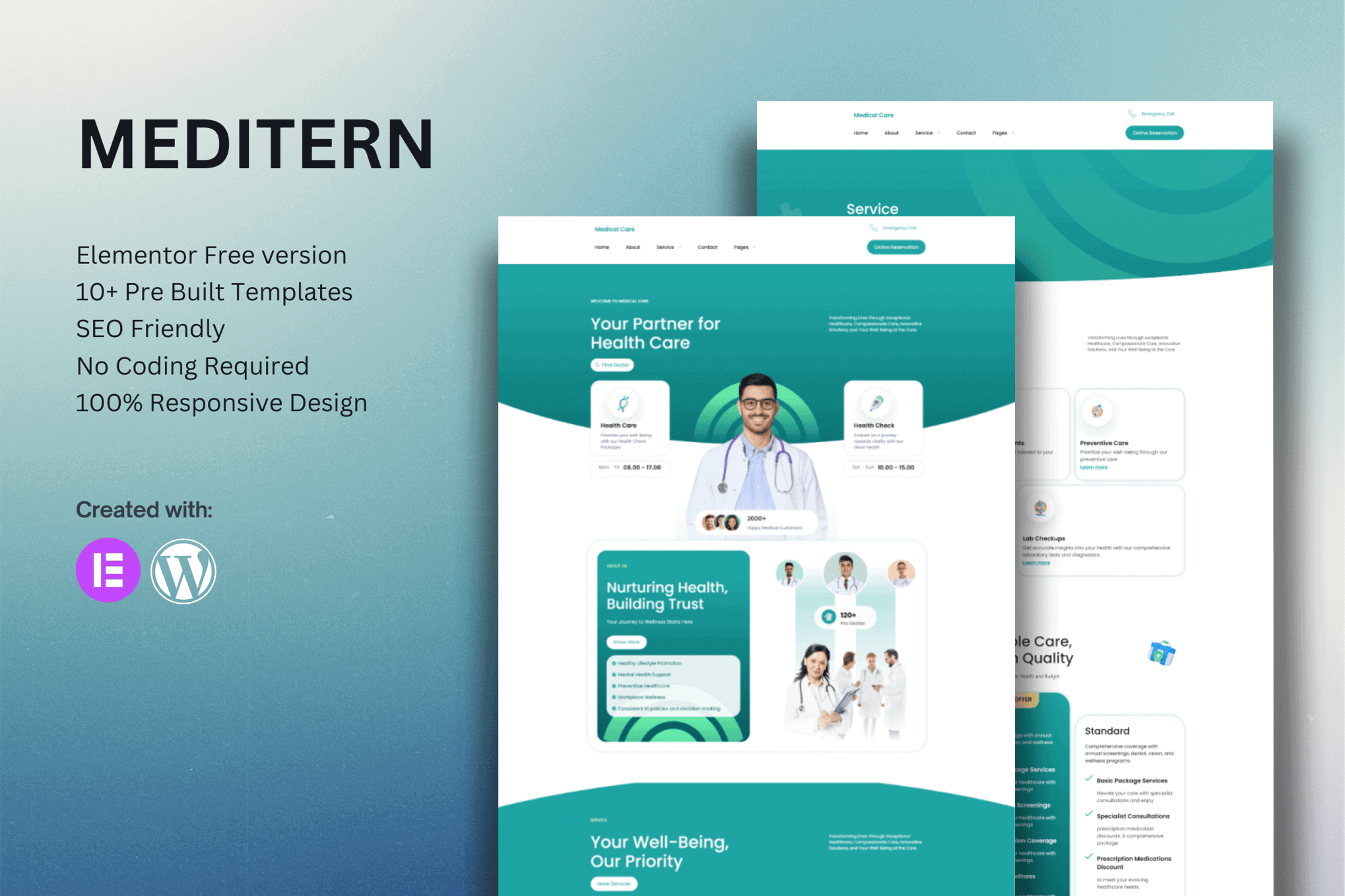Meditern – Medical Elementor Template Kit
