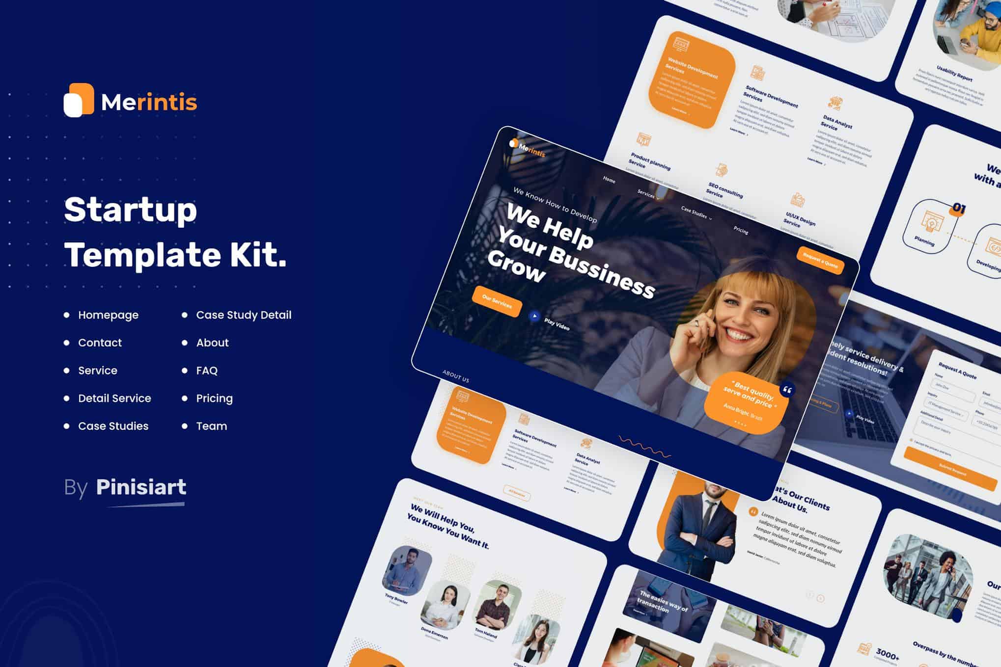Merintis - SaaS & Startup Elementor Template Kit