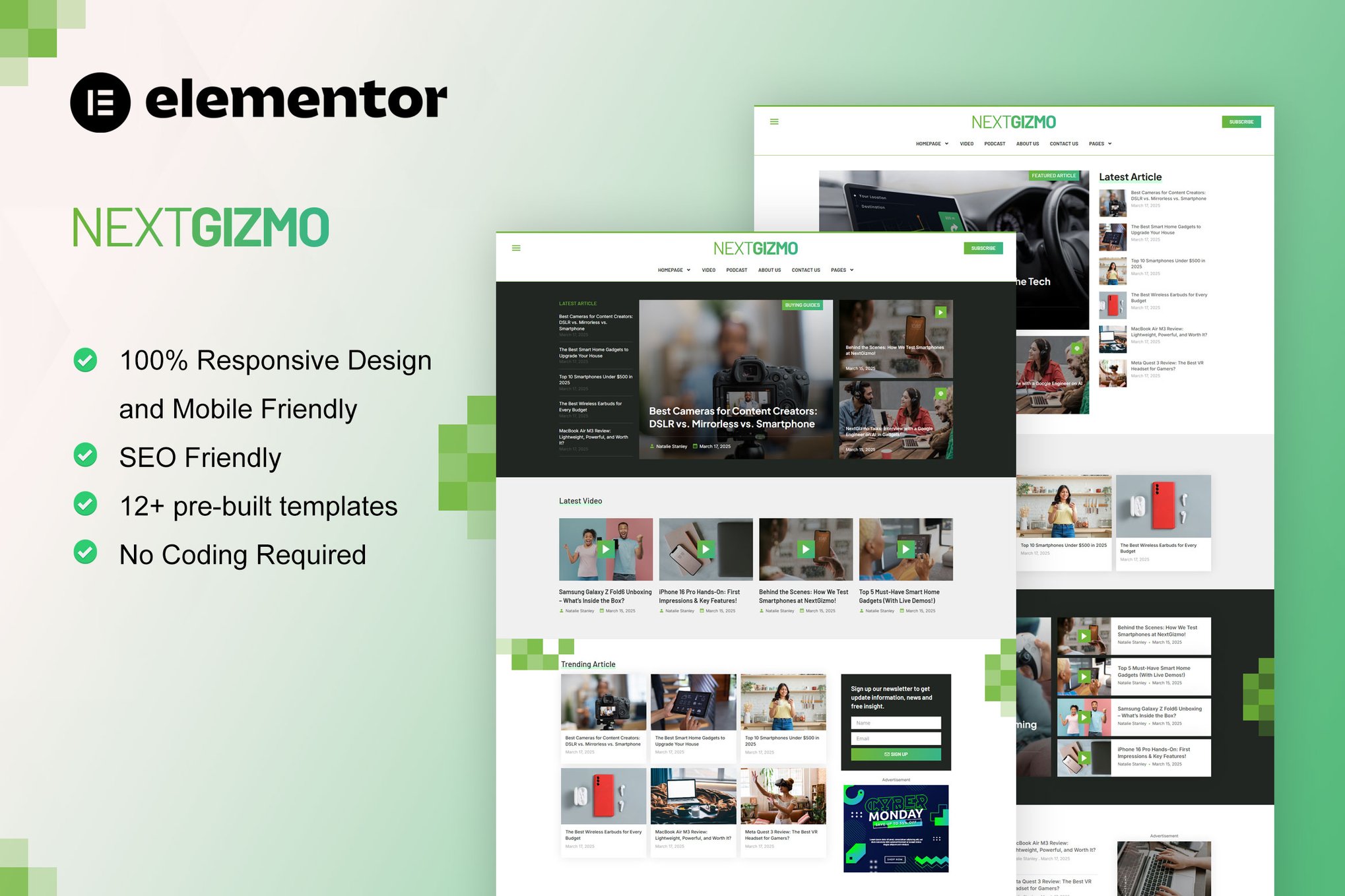 NextGizmo – Gadget News & Magazine Elementor Template Kit