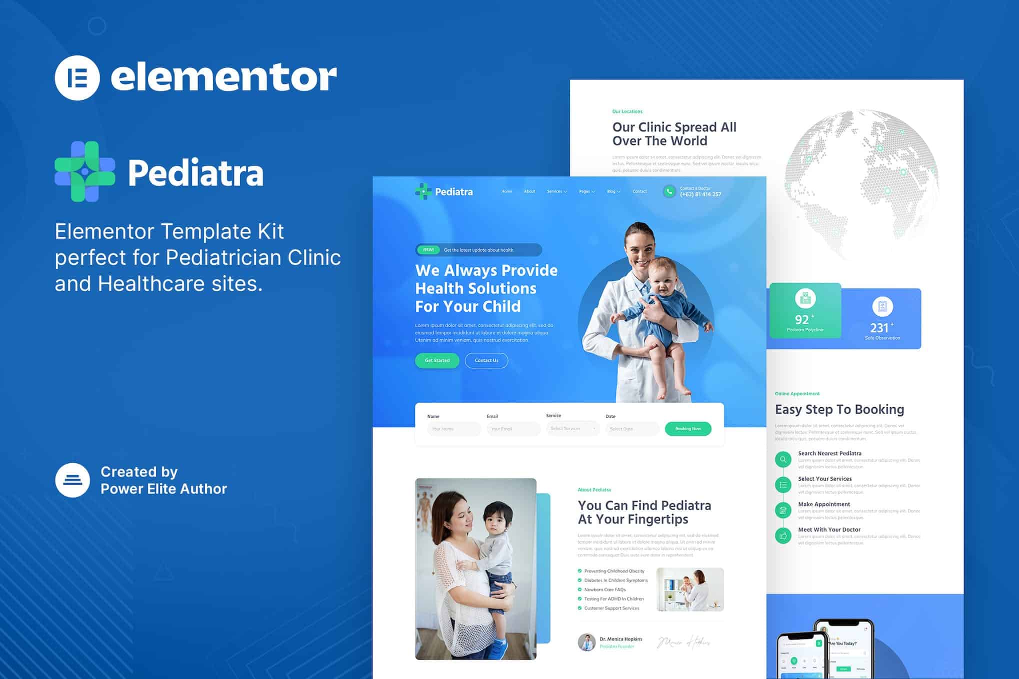 Pediatra - Pediatrician Clinic & Healthcare Elementor Template Kit