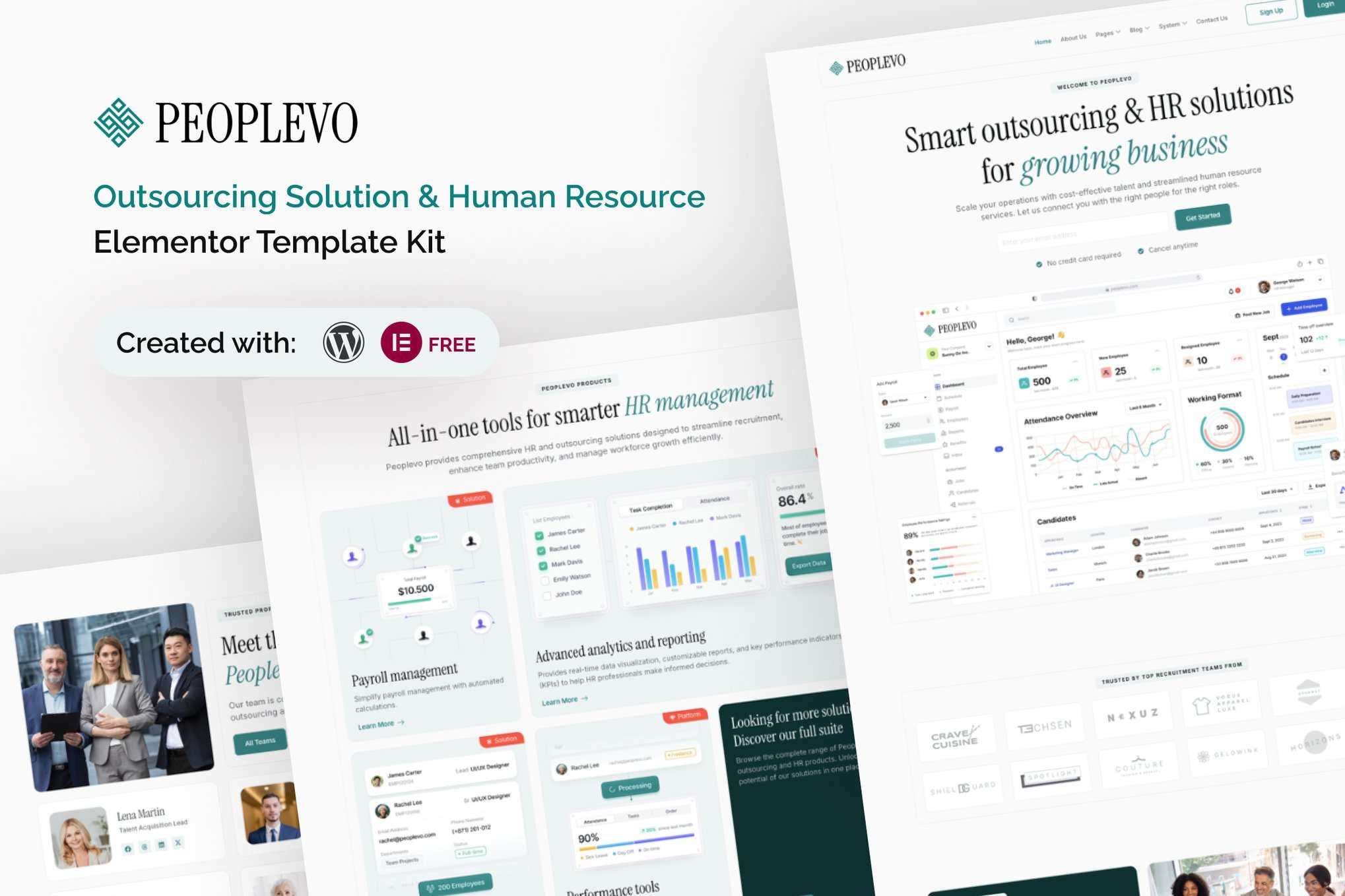 Peoplevo – Outsourcing Solution & Human Resource Elementor Template Kit