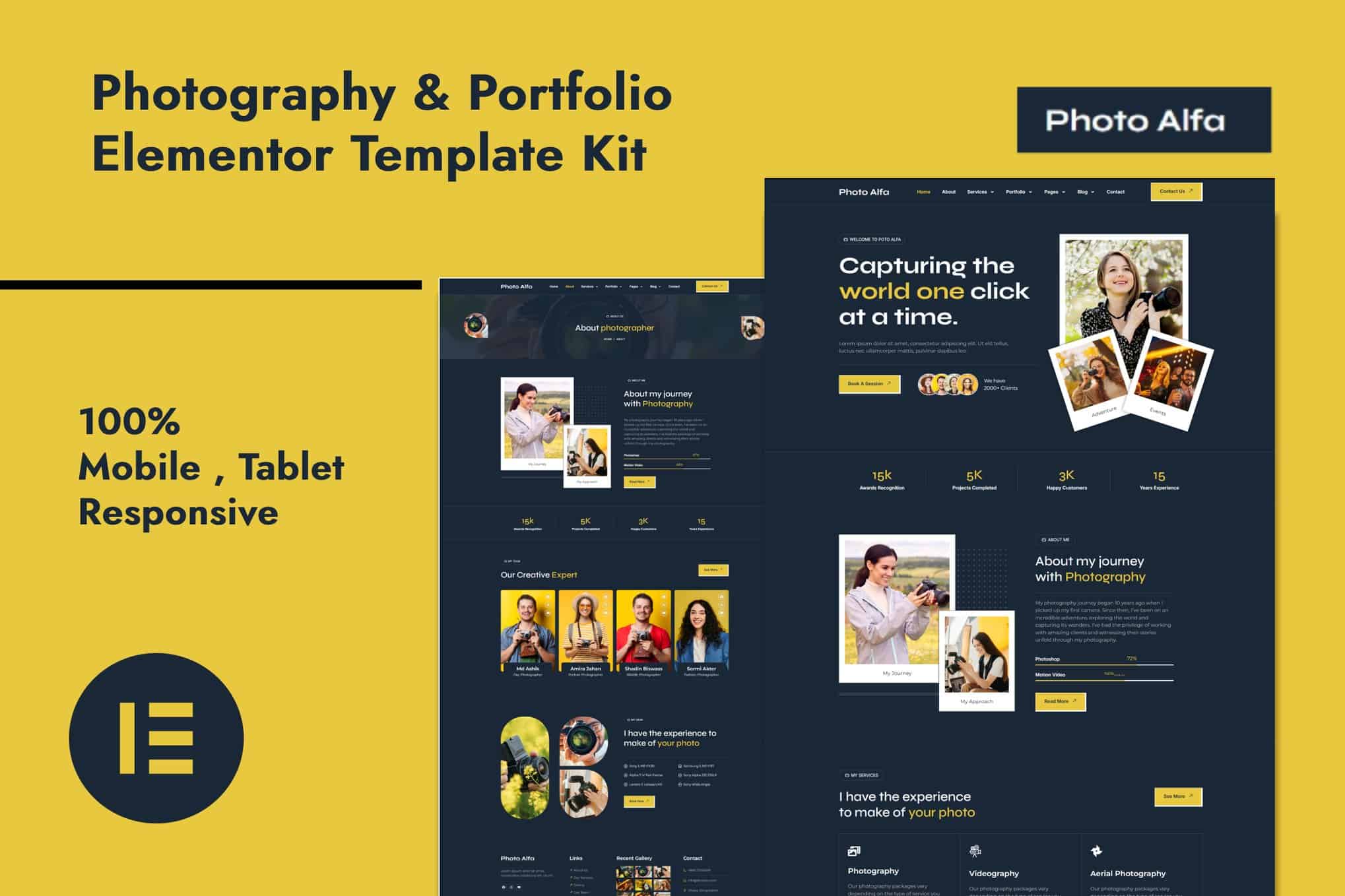 Photo Alfa – Photography & Portfolio Elementor Pro Template Kit