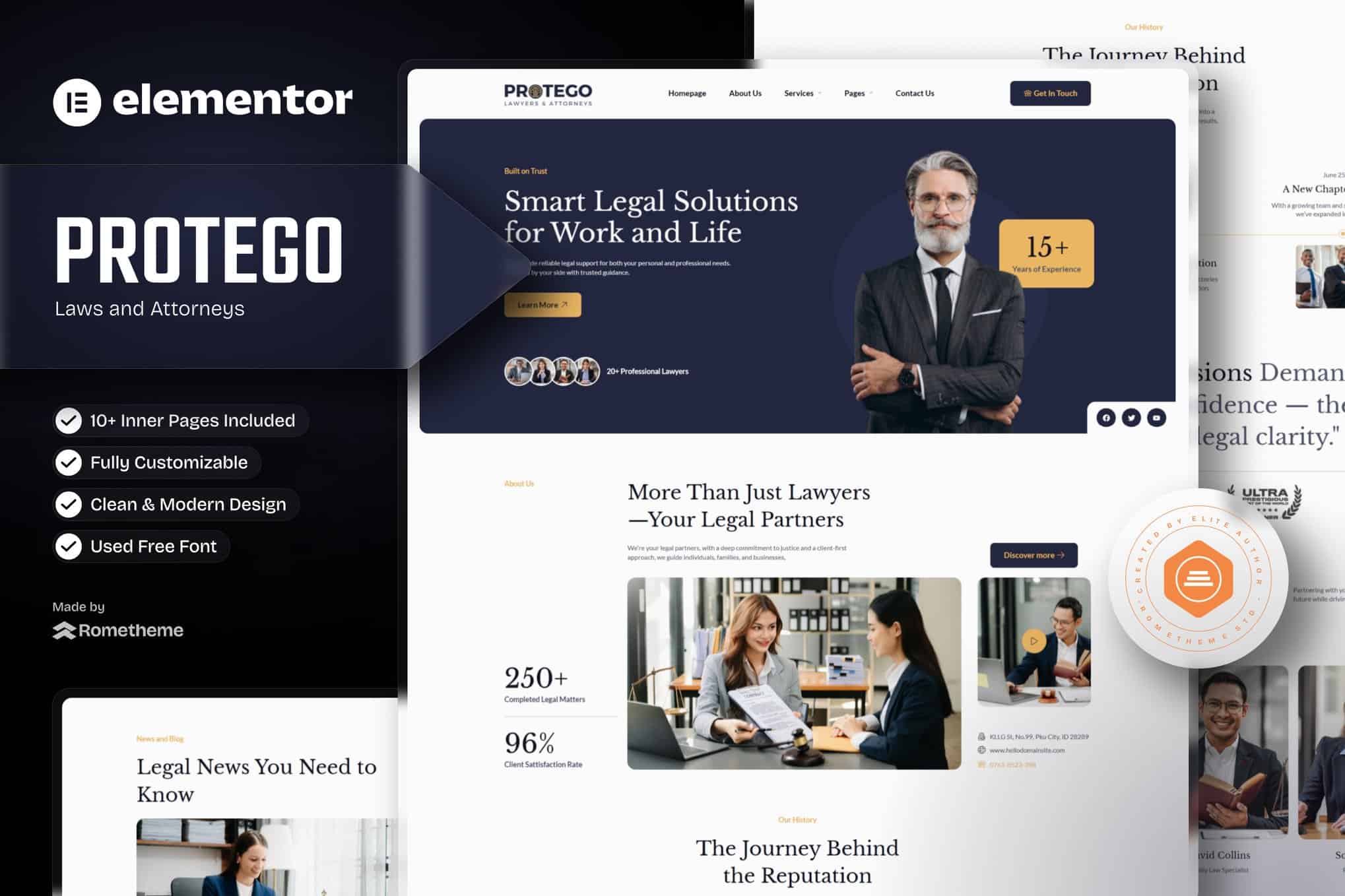 Protego – Lawyers and Attorneys Elementor Template Kits