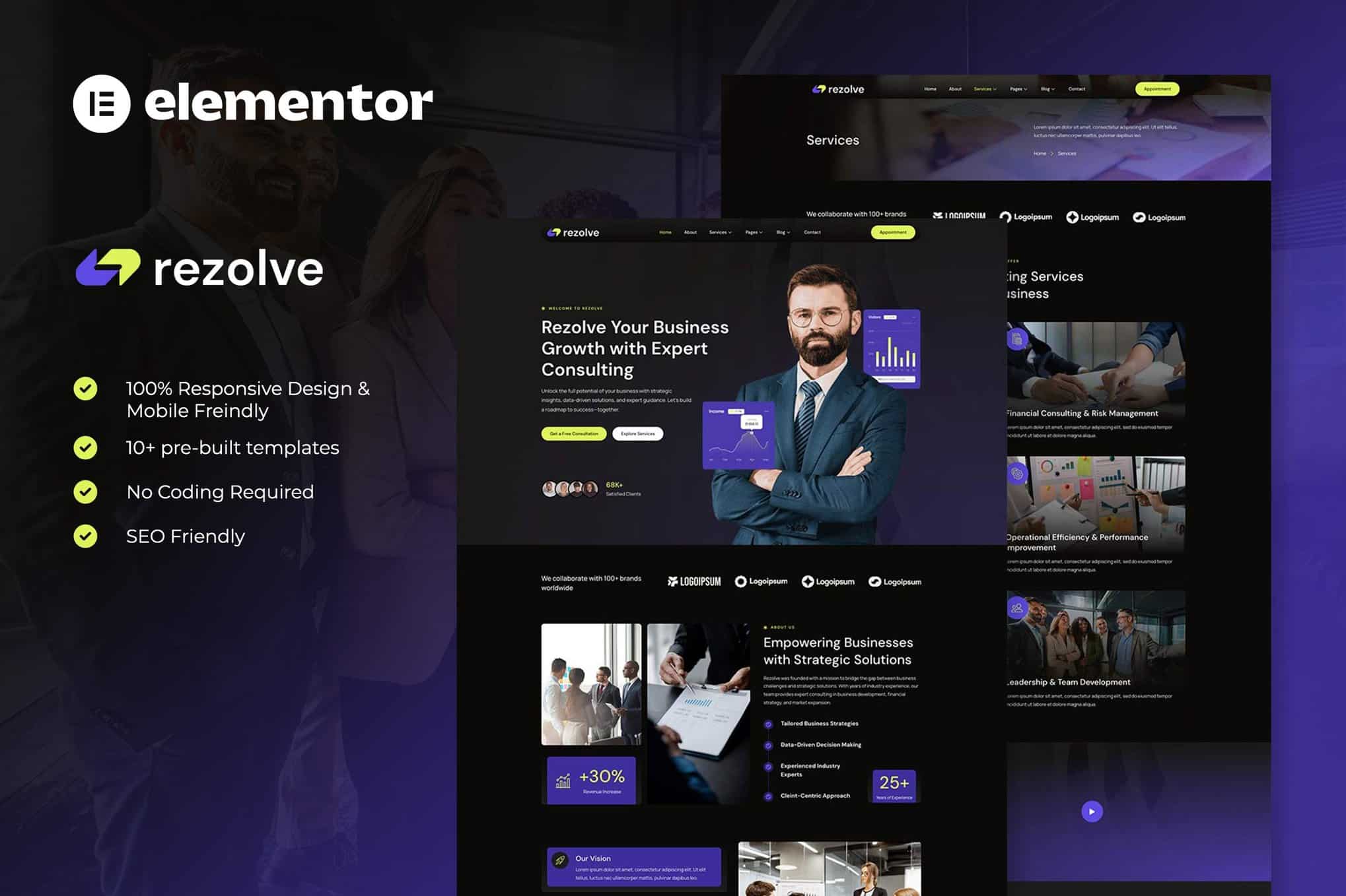 Rezolve – Business Consulting Elementor Template Kit