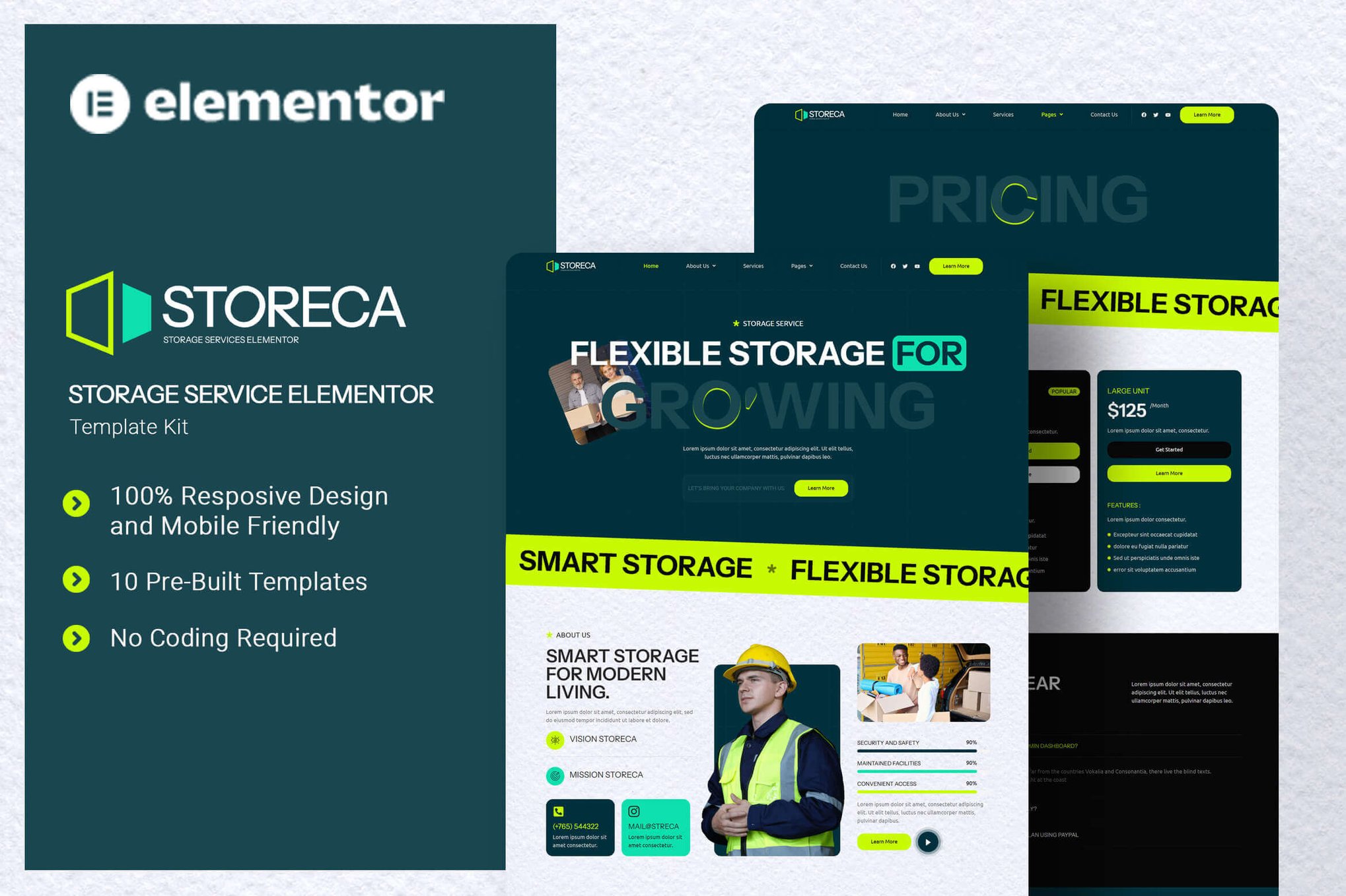Storeca – Storage Service Elementor Template Kit
