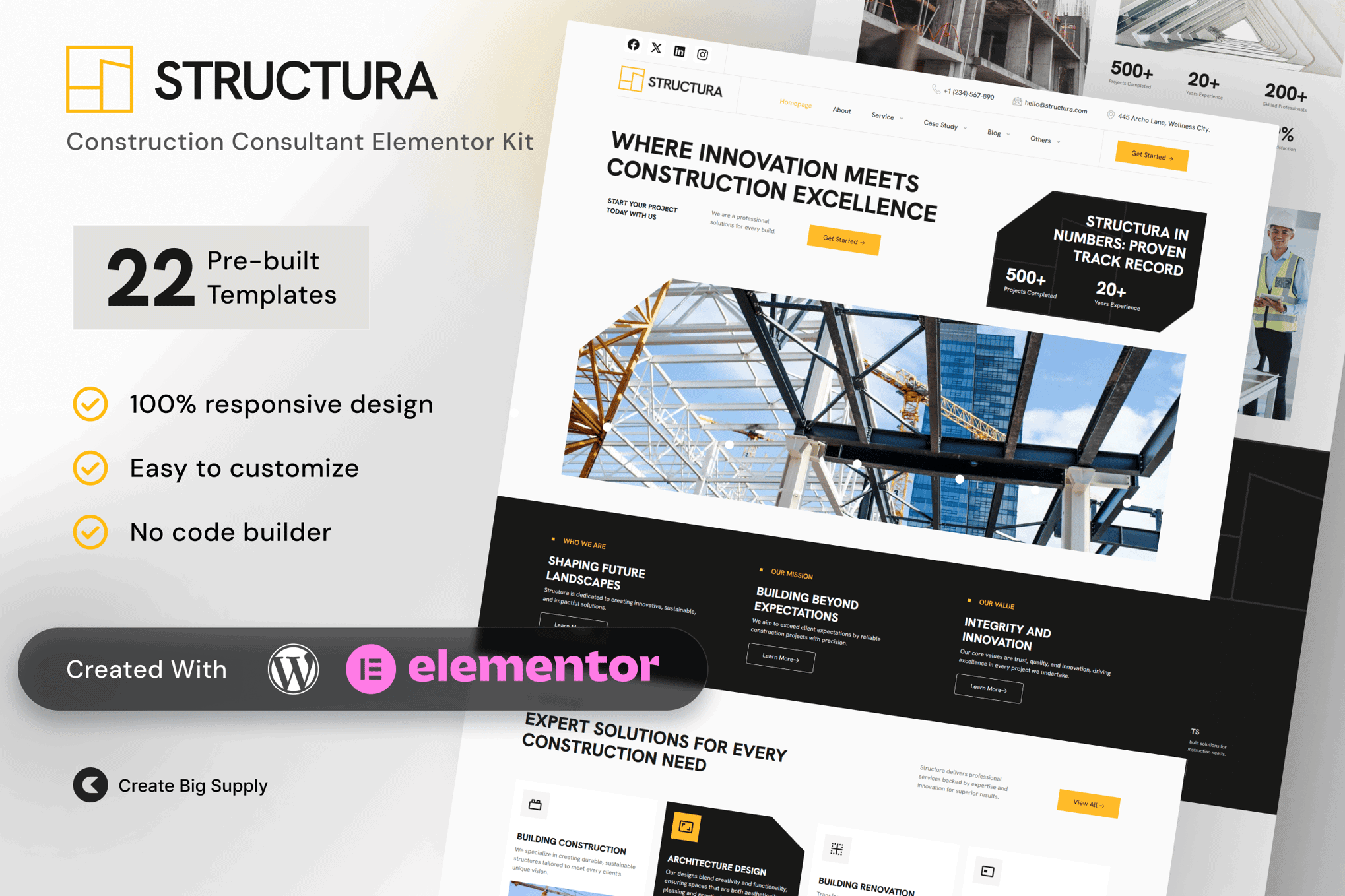 Structura – Construction Consultant Elementor Template Kit