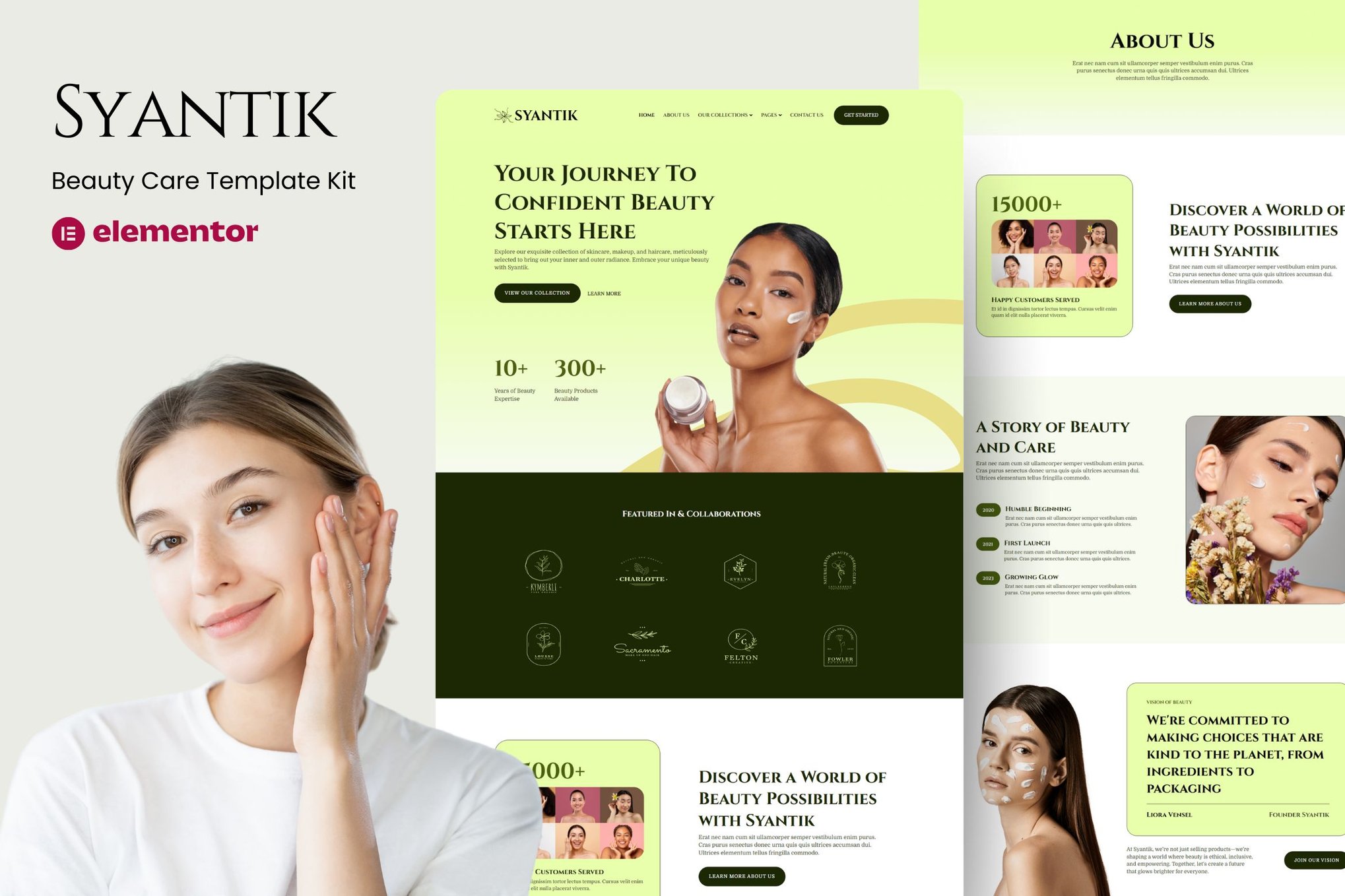 Syantik – Beauty Product Elementor Template Kit