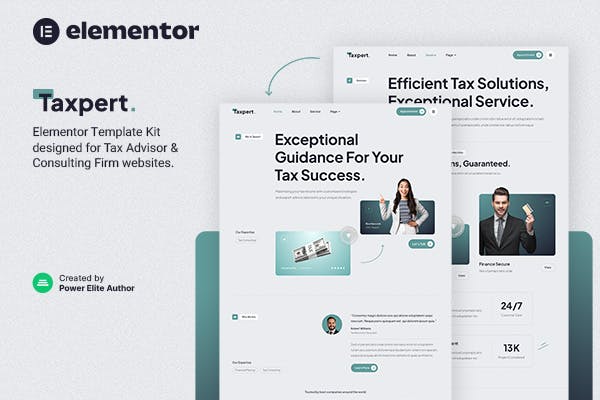 Taxpert - Tax Advisor & Consulting Elementor Template Kit