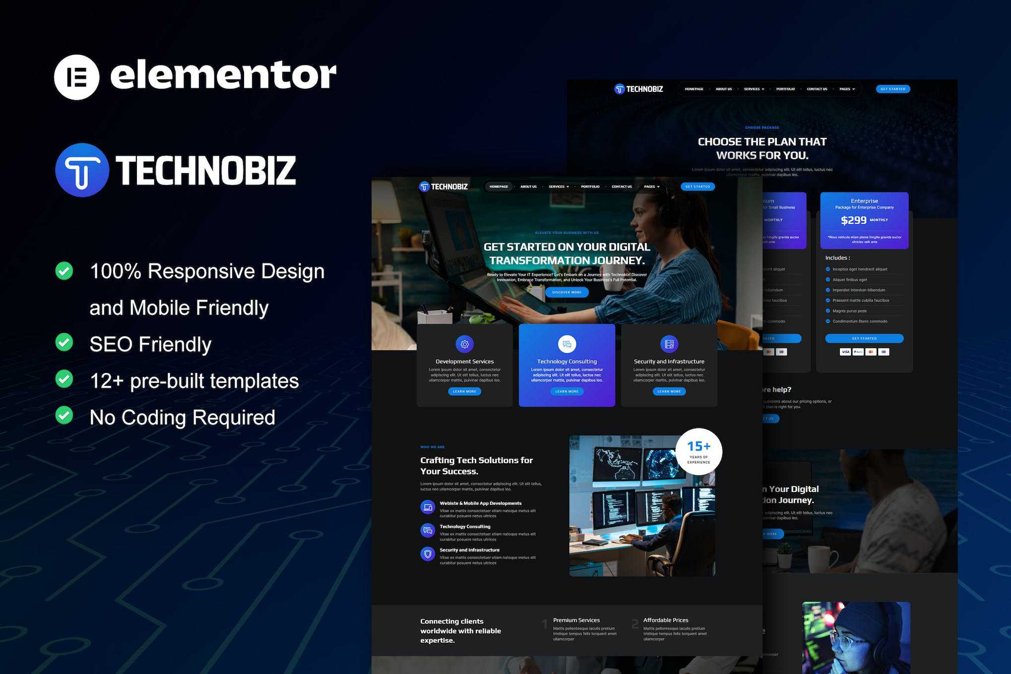 TechnoBiz - IT Solutions & Services Elementor Pro Template Kit
