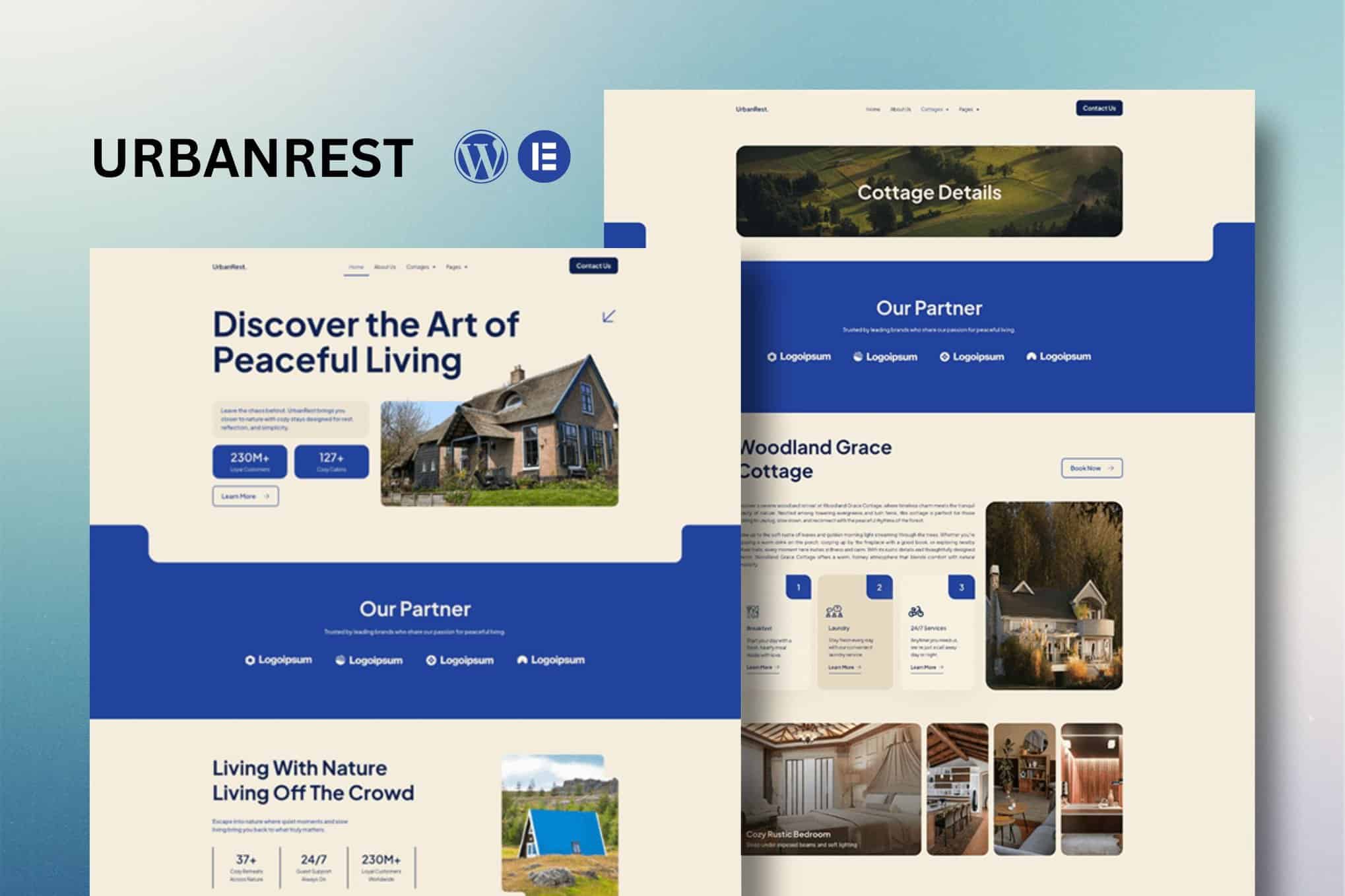 Urbanrest – Nature Cottage Elementor Template Kit