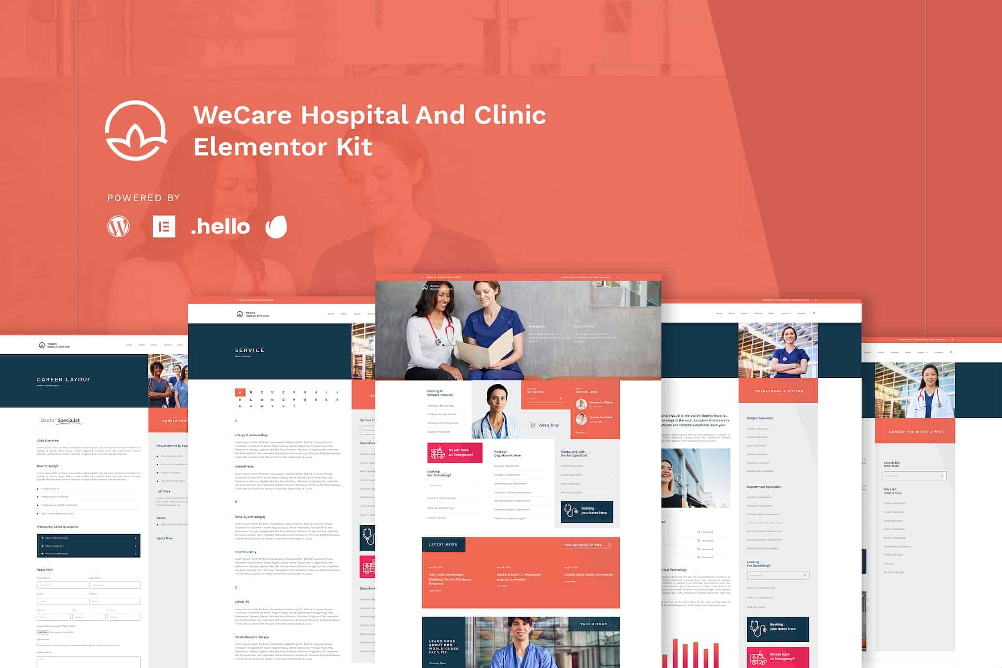 WeCare - Hospital & Clinic Elementor Template Kit