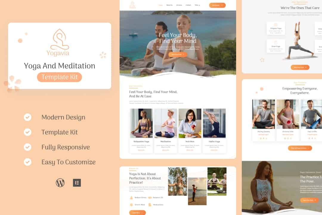 Yogavia - Yoga & Meditation Elementor Template Kit