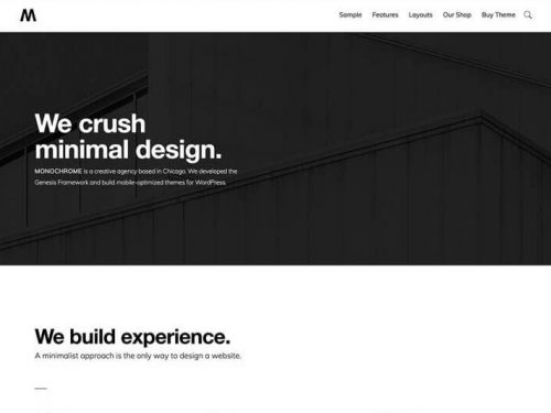 Monochrome Pro Theme by Studiopress + Genesis Framework