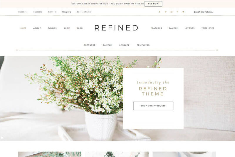 Refined Pro Theme by Studiopress + Genesis Framework